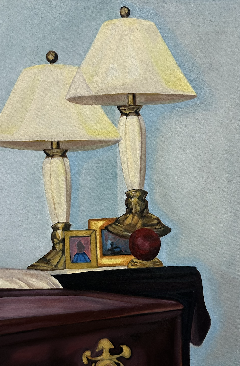 The Dust Collects Our Secrets, Oil on canvas, 30x20in, 2025