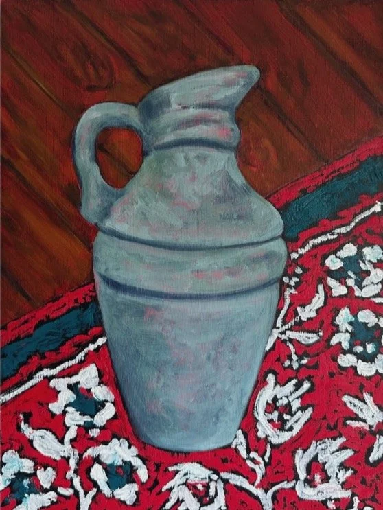 Vase, Voss,
2026,
Oil on board,
Diptych 16x22in