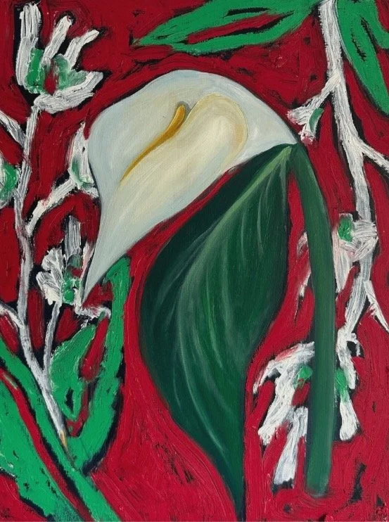 Faux Flora I,
2026,
Oil on board,
12x9in