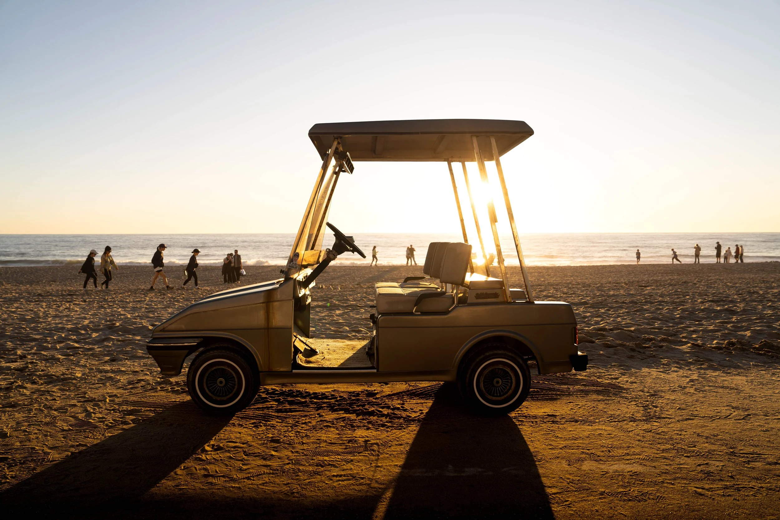 Golden Hour Beachside Golf Cart