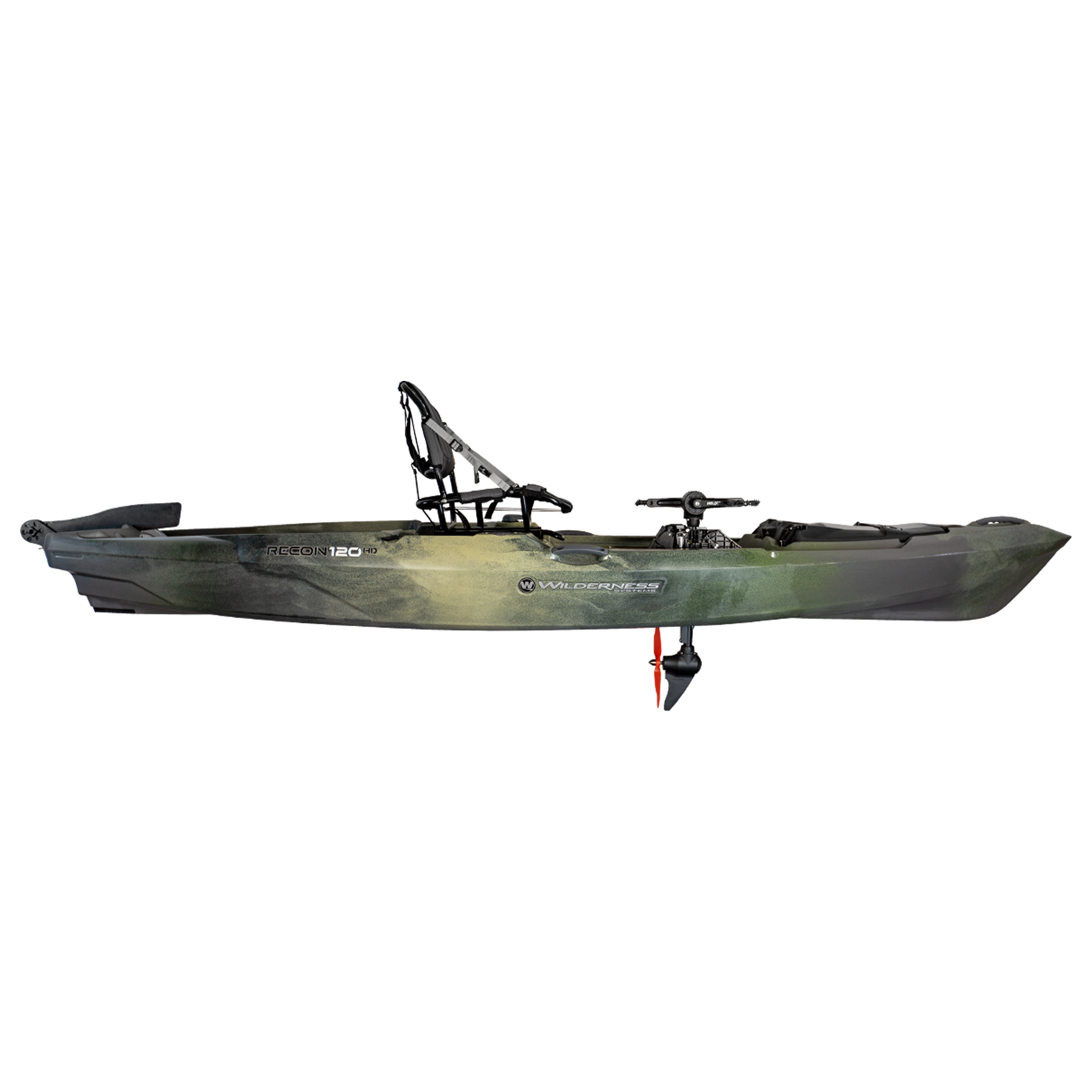 Side view of the Recon 120 HD in Mesa Camo color