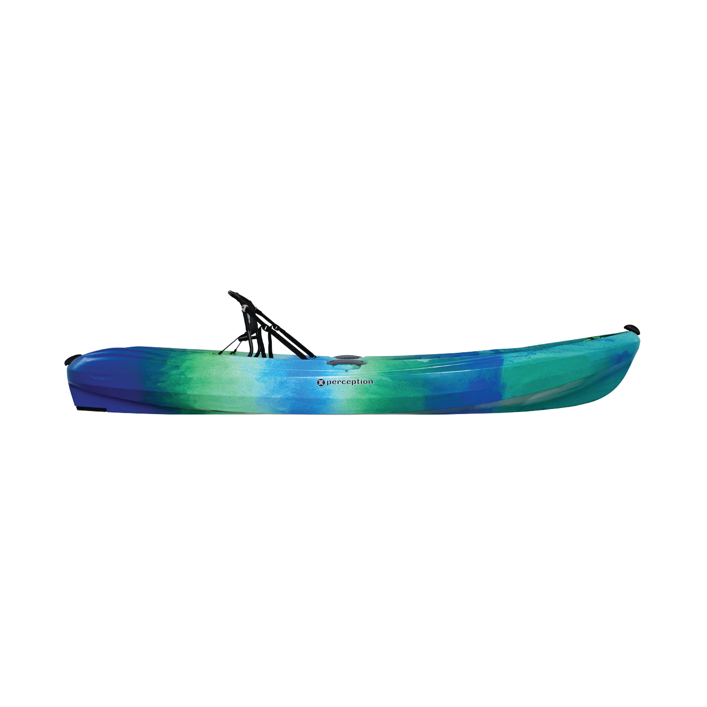 Side view of the Perception Tribe 9.5 in Deja Vu color