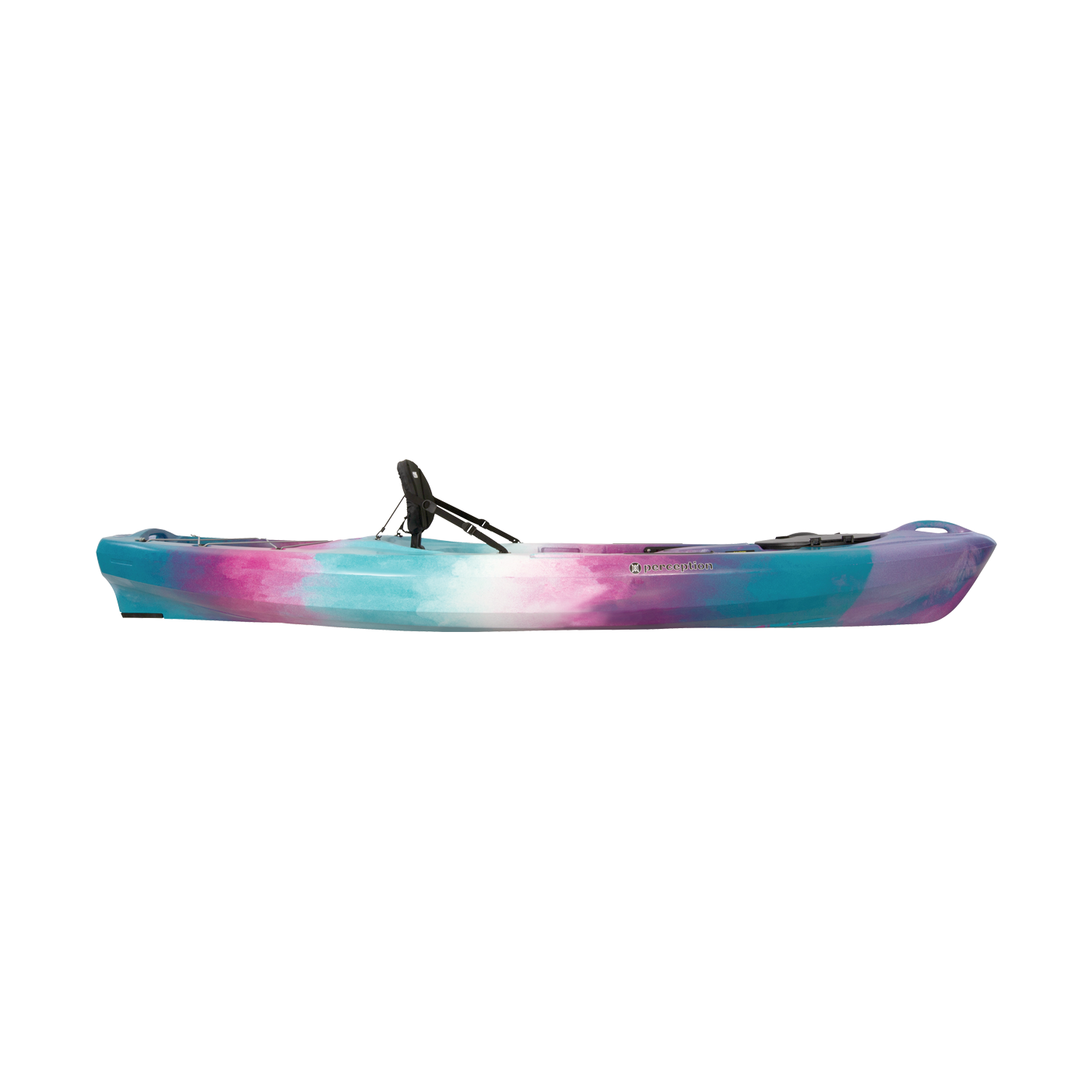 Side view of the Perception Pescador 10 in Red Tiger color