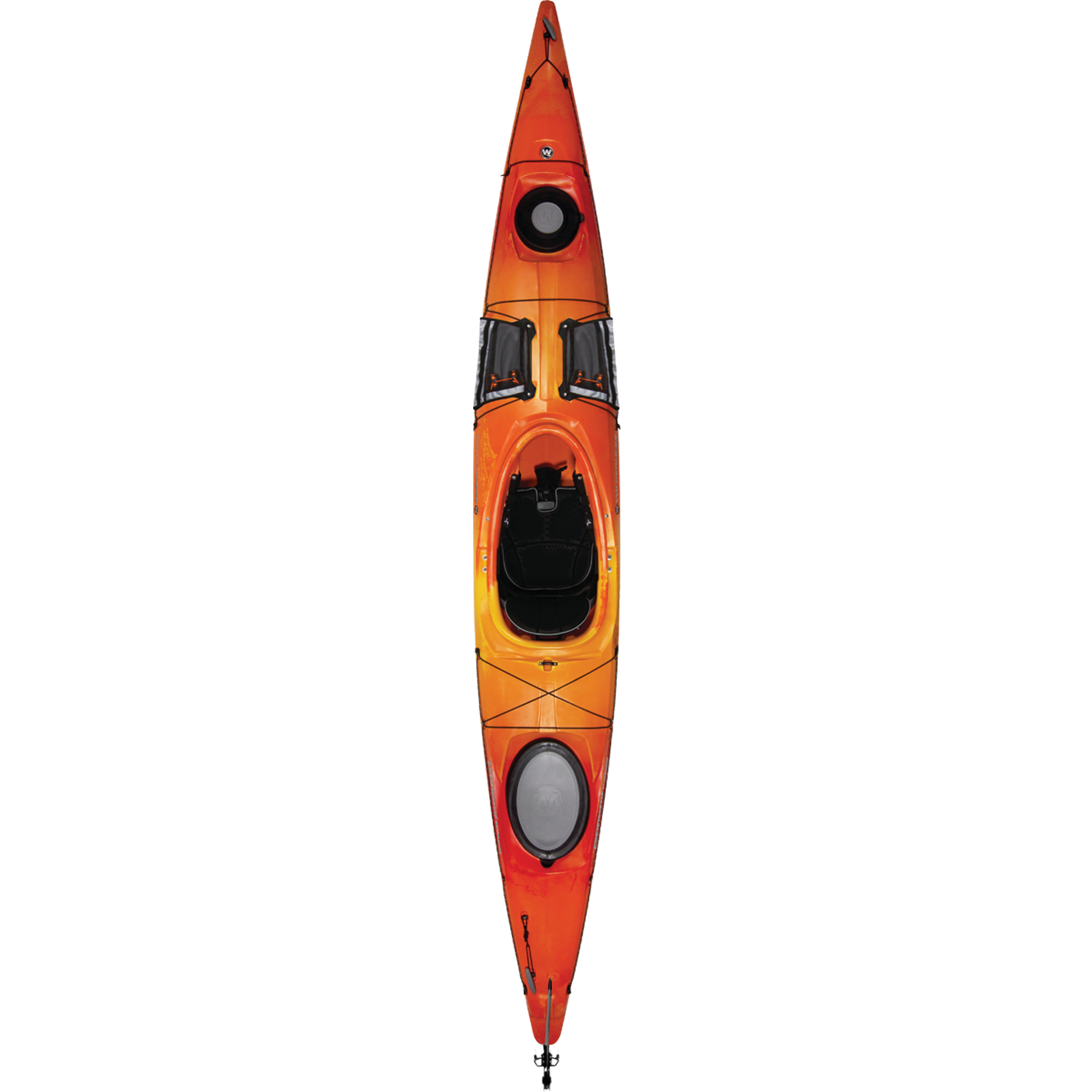 Top view of the Wilderness Systems Tsunami 145 in Mango color