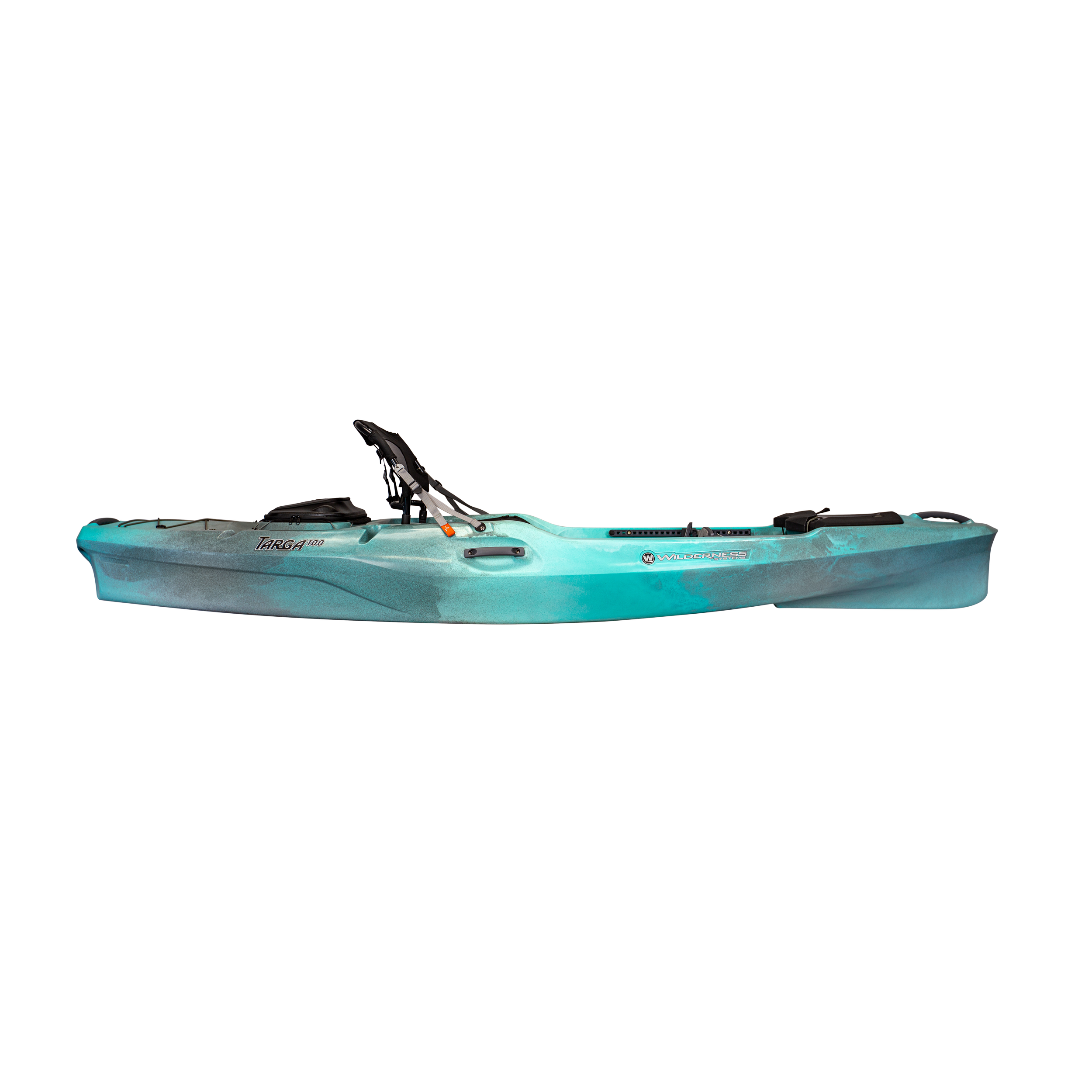 Side view of the Targa 100 in Breeze Blue color