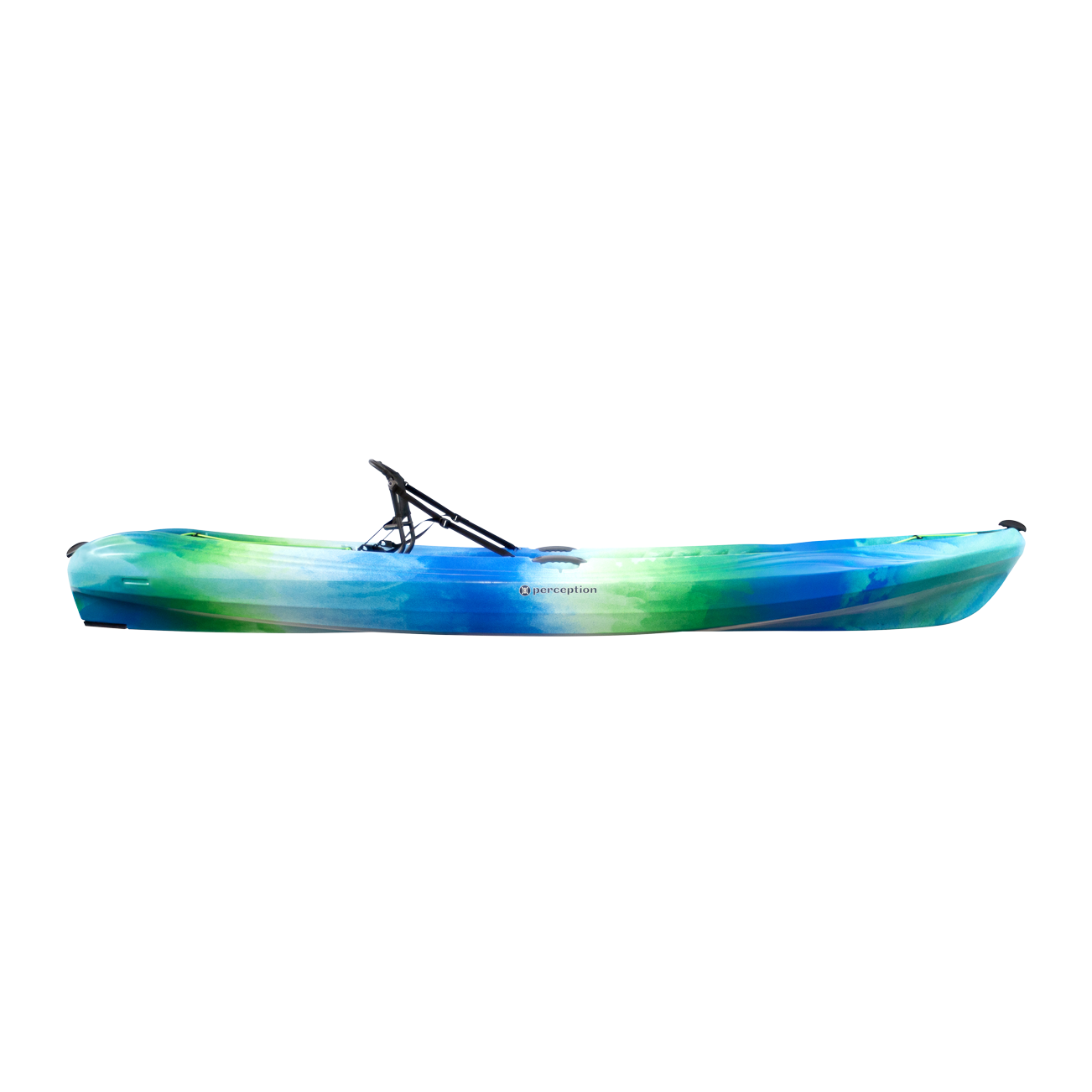 Side view of the Perception Tribe 11.5 in Deja Vu color.