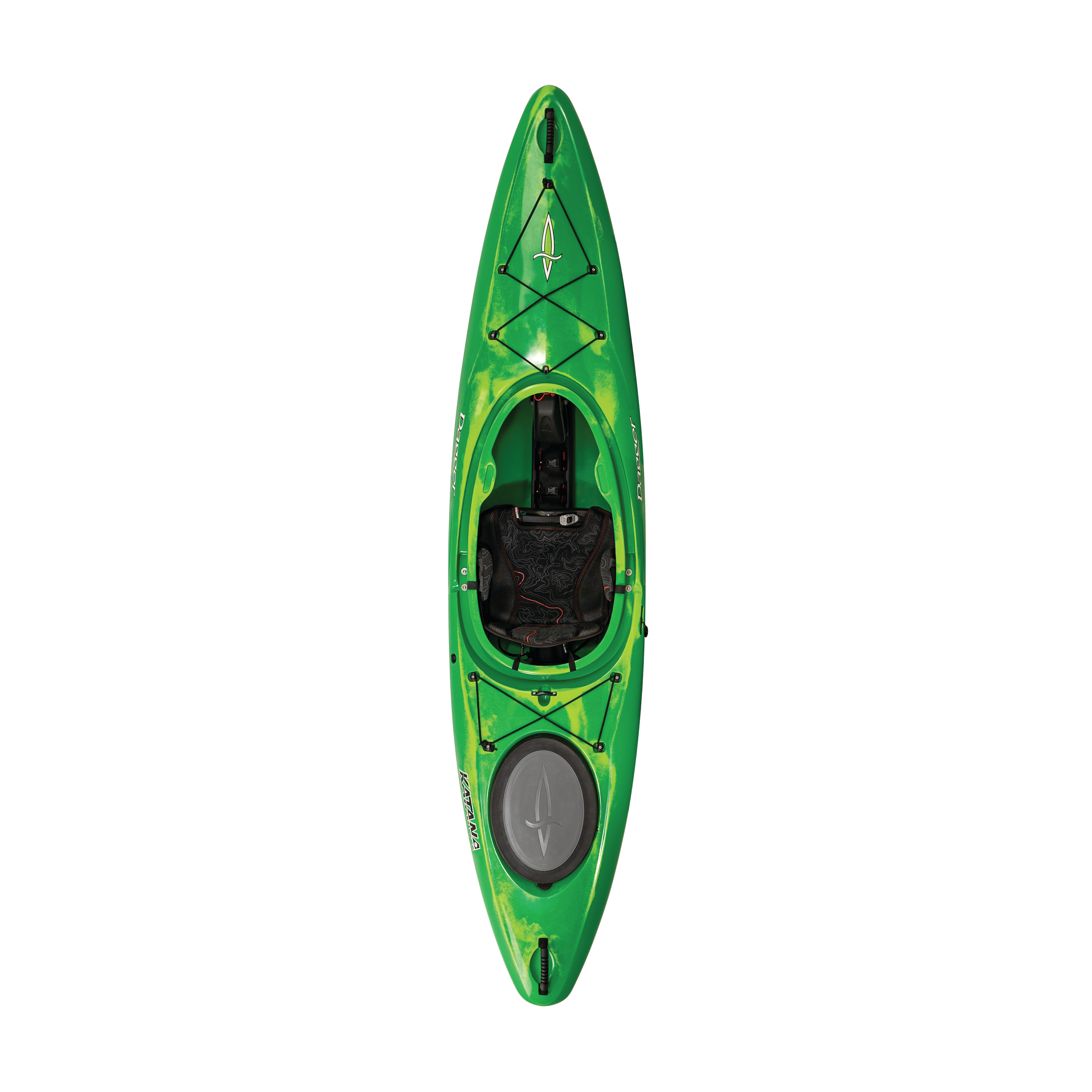 Top view of the Dagger Katana 9.7 crossover kayak in Green Smoke color (Copy)