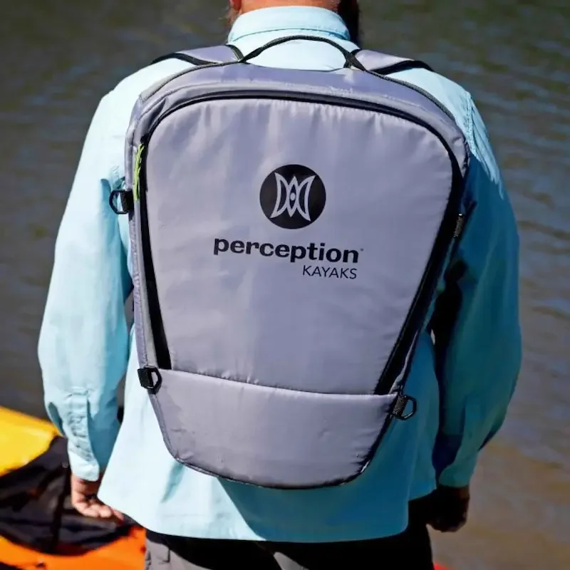 Image of person wearing the Perception Splash tankwell cooler.