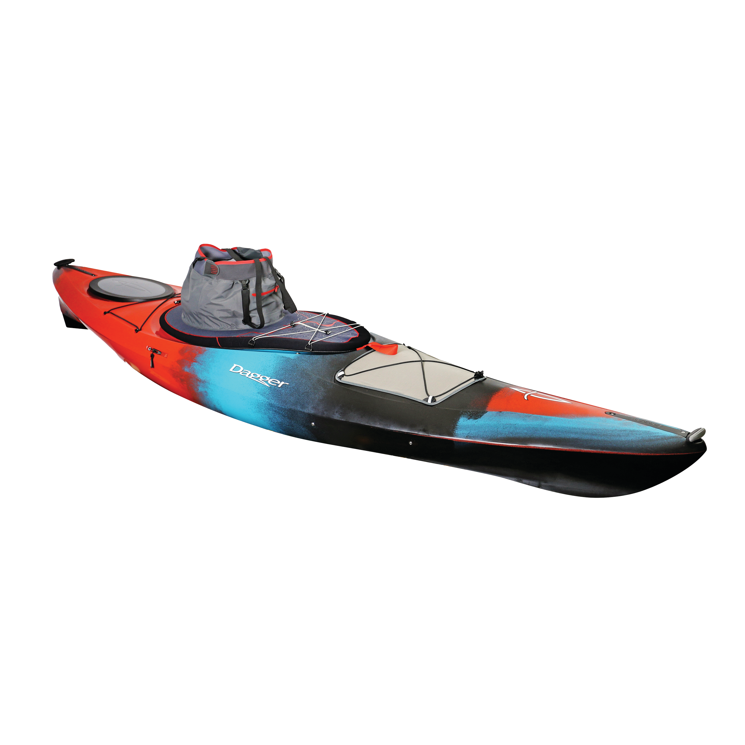 Image of the Dagger Outbound touring spray skirt placed in a kayak.