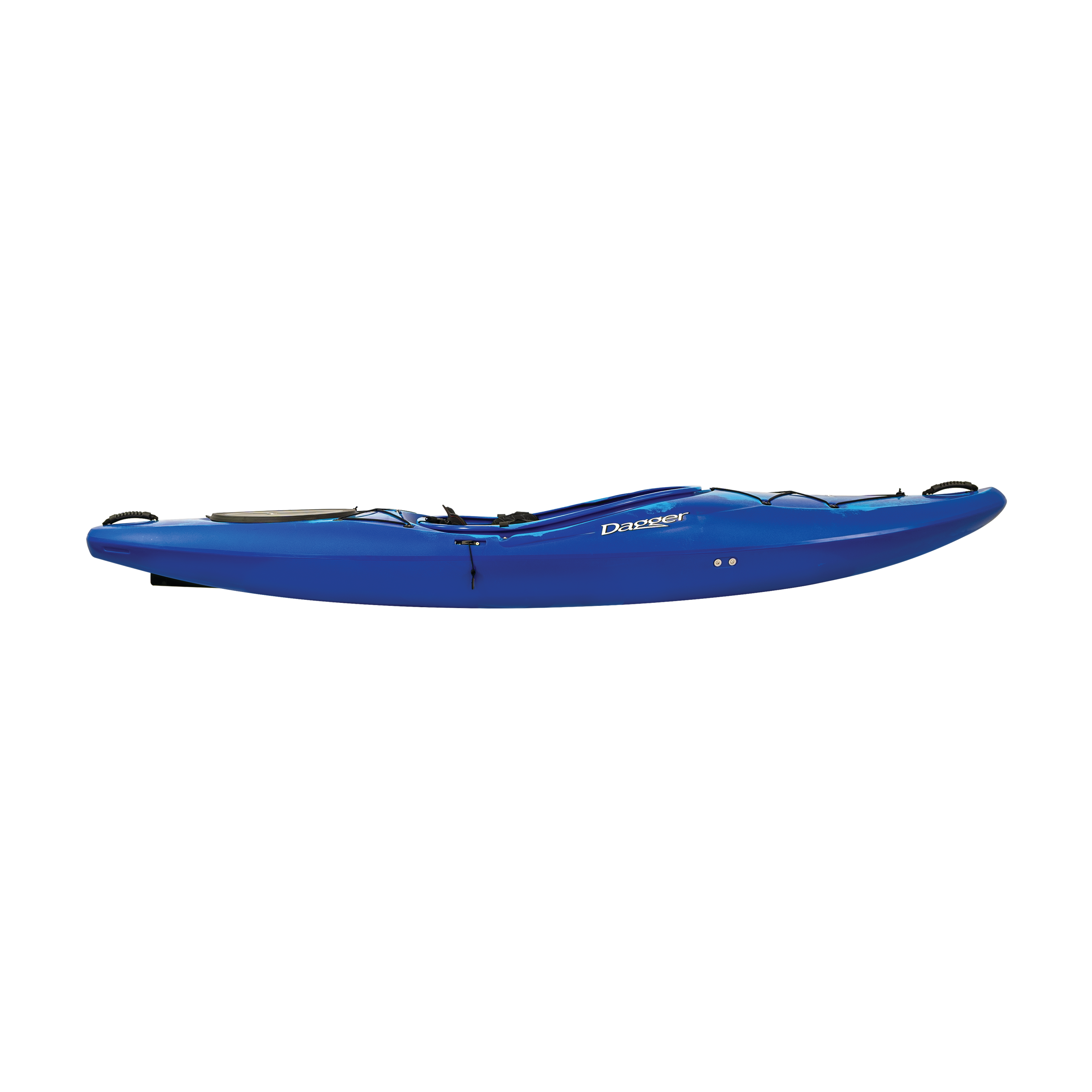 Side view of the Dagger Katana 9.7 crossover kayak in Blue Smoke color (Copy)
