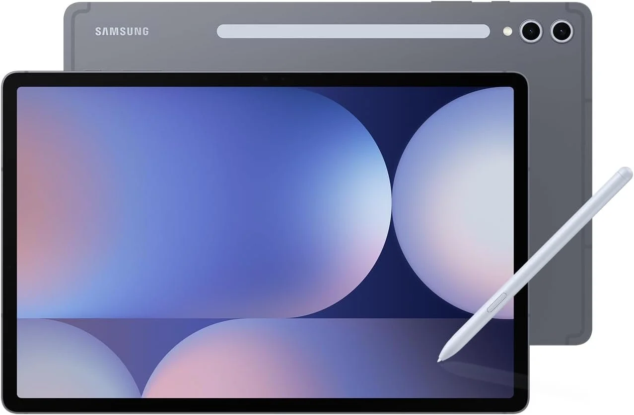 Samsung Galaxy Tab S10.0 with stylus and a gray Samsung device
