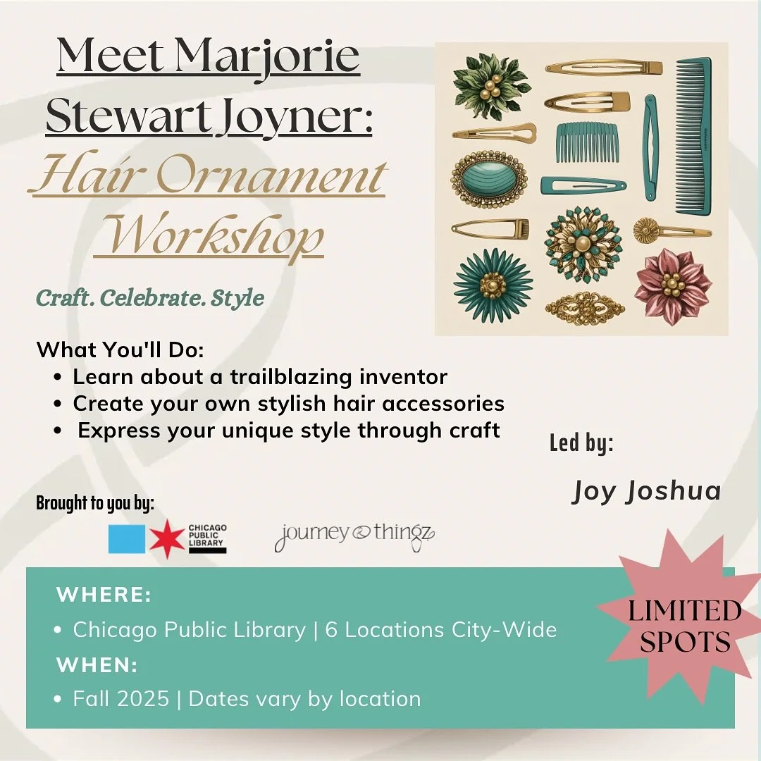 ✨ By popular demand&hellip; it&rsquo;s back! ✨

This fall, we&rsquo;re once again honoring the brilliance of Marjorie Stewart Joyner &mdash; the first Black woman to receive a U.S. patent &mdash; with a workshop that celebrates her legacy and your cr