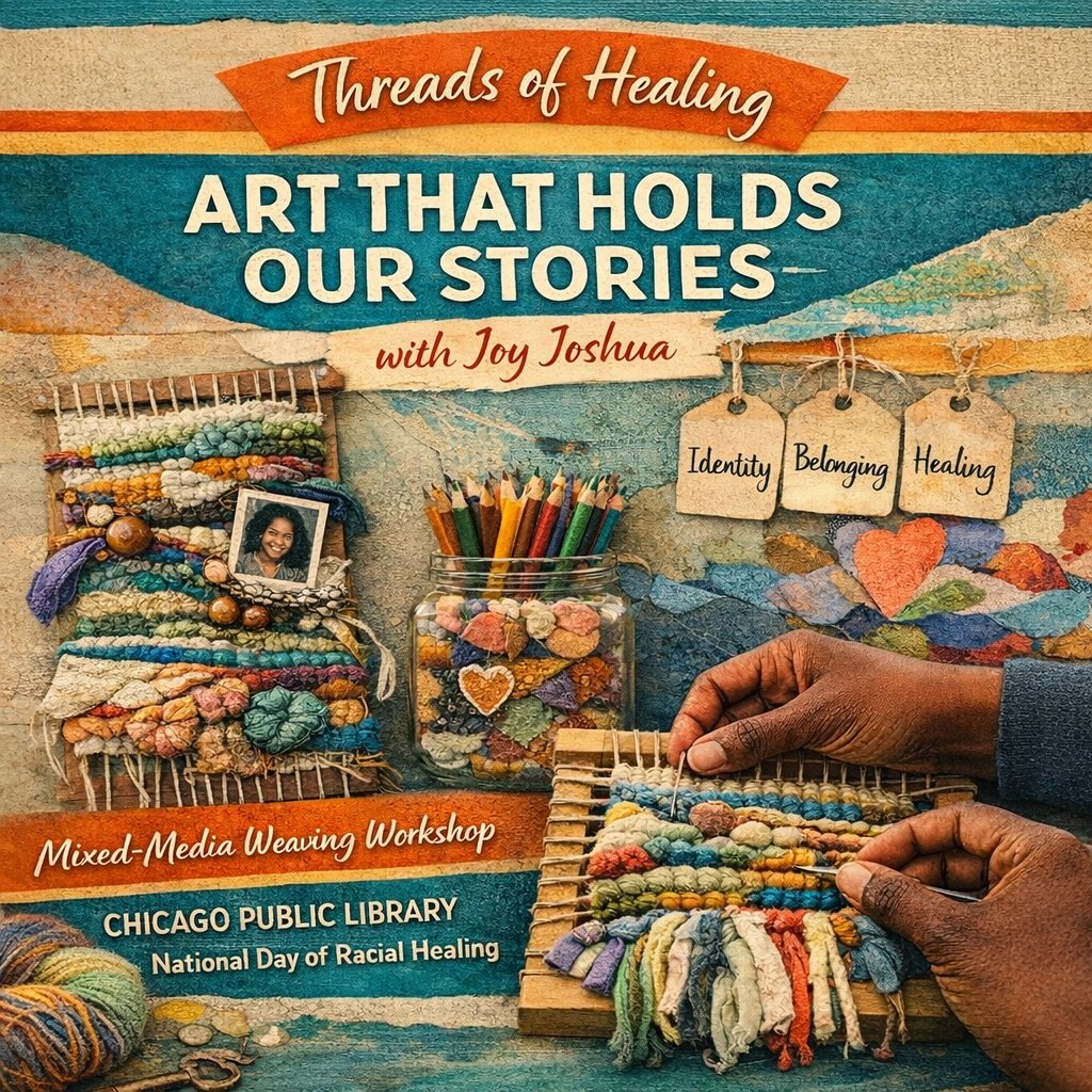 On MLK Day, we&rsquo;re reminded that healing begins with listening, understanding, and honoring our shared humanity.

I&rsquo;m honored to invite you into Art That Holds Our Stories, a reflective, intergenerational mixed media workshop hosted in par