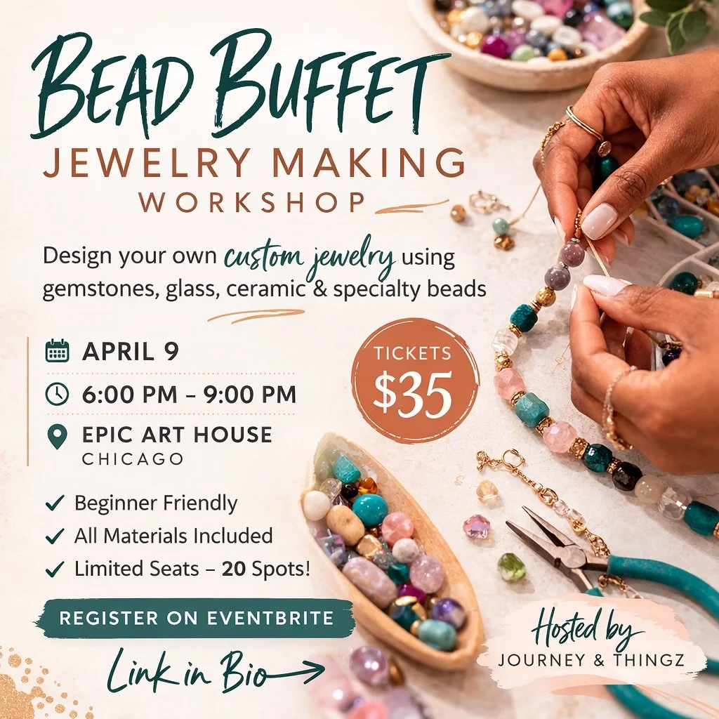 Imagine spending an evening creating your own custom jewelry.

New seasons bring new partnerships and new experiences &mdash; and I&rsquo;m excited to be collaborating with Epic Art House for this special workshop.

Join me for a hands-on Jewelry Mak