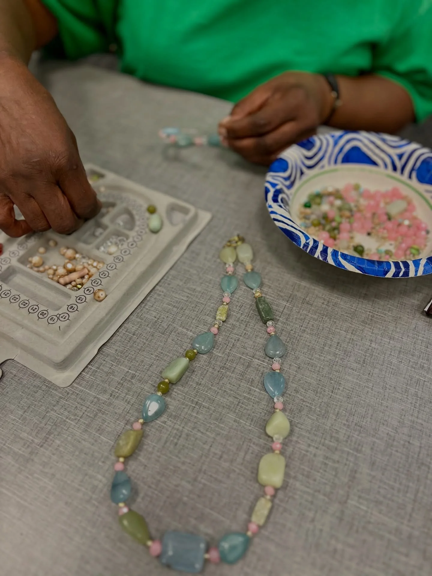 Not your average jewelry workshop.

Every piece you see here was designed by a different participant. Each piece completely unique, each one reflecting their personal style.

No templates. No one-size-fits-all.

Just creativity, intention, and a bead