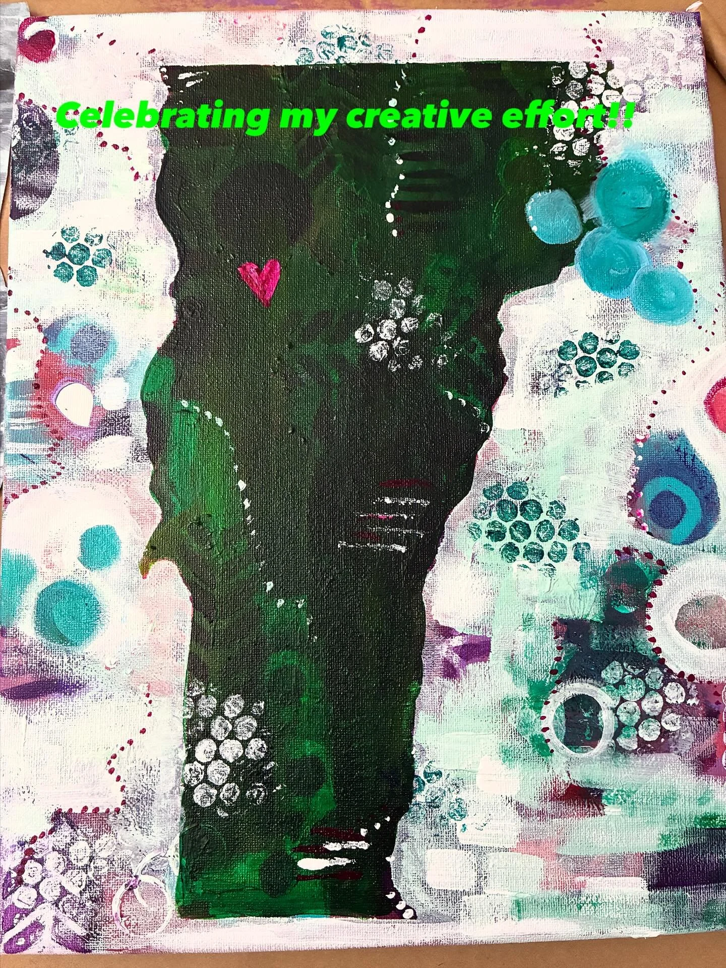 The last two Tuesdays I attended a painting class at Spark with @emilymitchellstudio it was a bit hard to plan this time into my busy day&hellip;but I am so glad I did!  It was creative and supportive and fun.  This is what I made! I hope you all fin