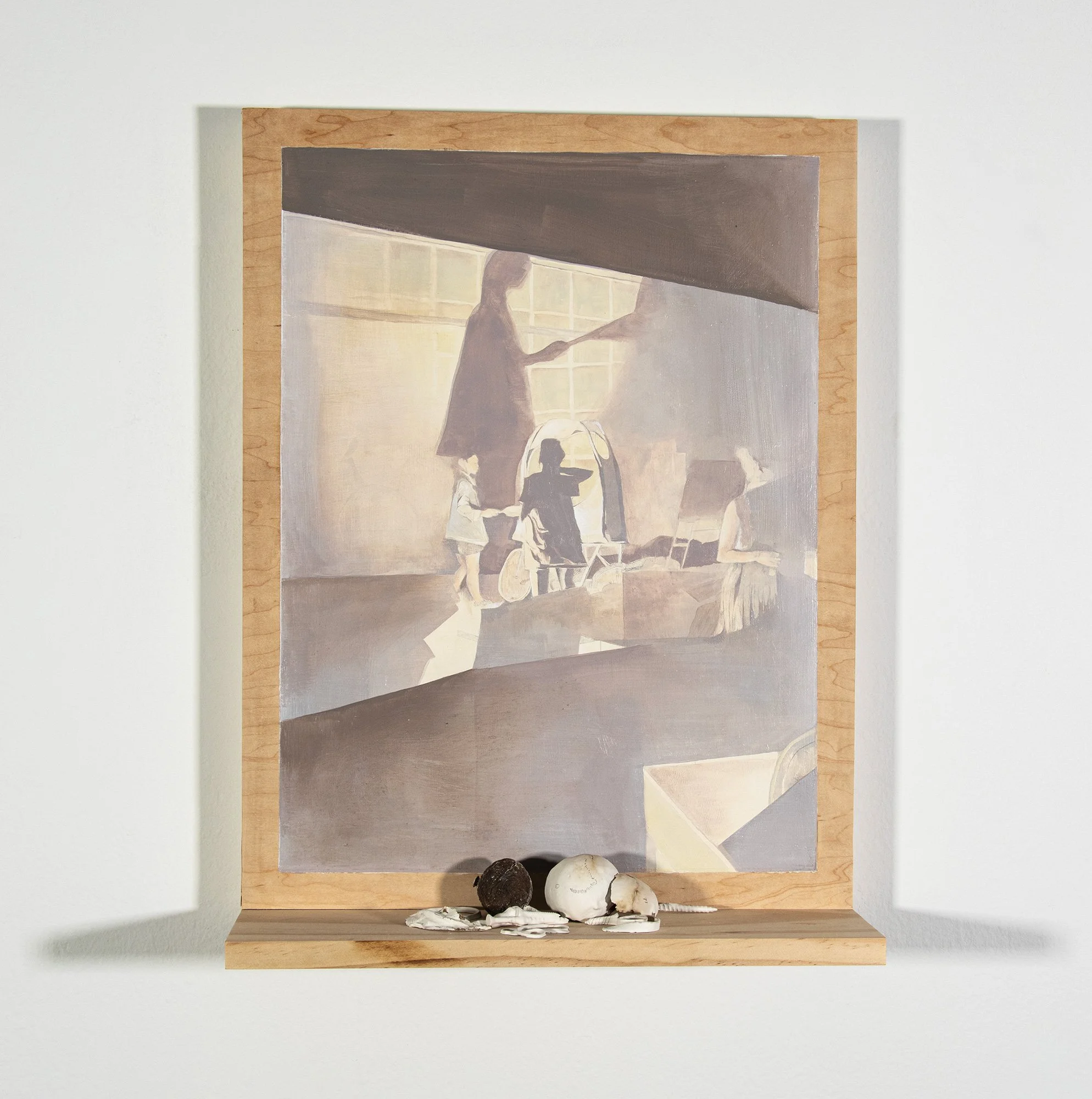 "Surface Play" (2025) Oil on panel 20" x 24" x 4"