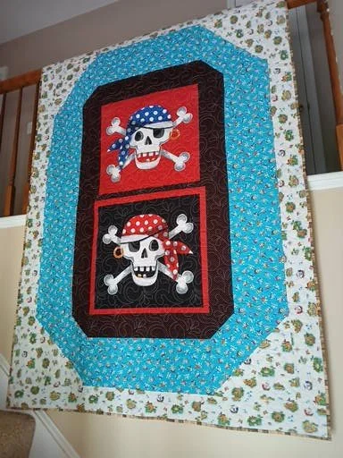 Pirate Skull and Crossbones Quilt