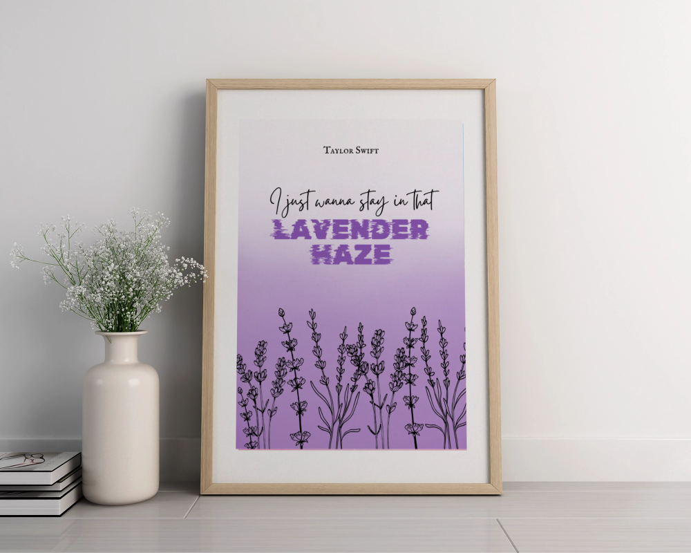 Poster frame mockup on wooden white floor.png
