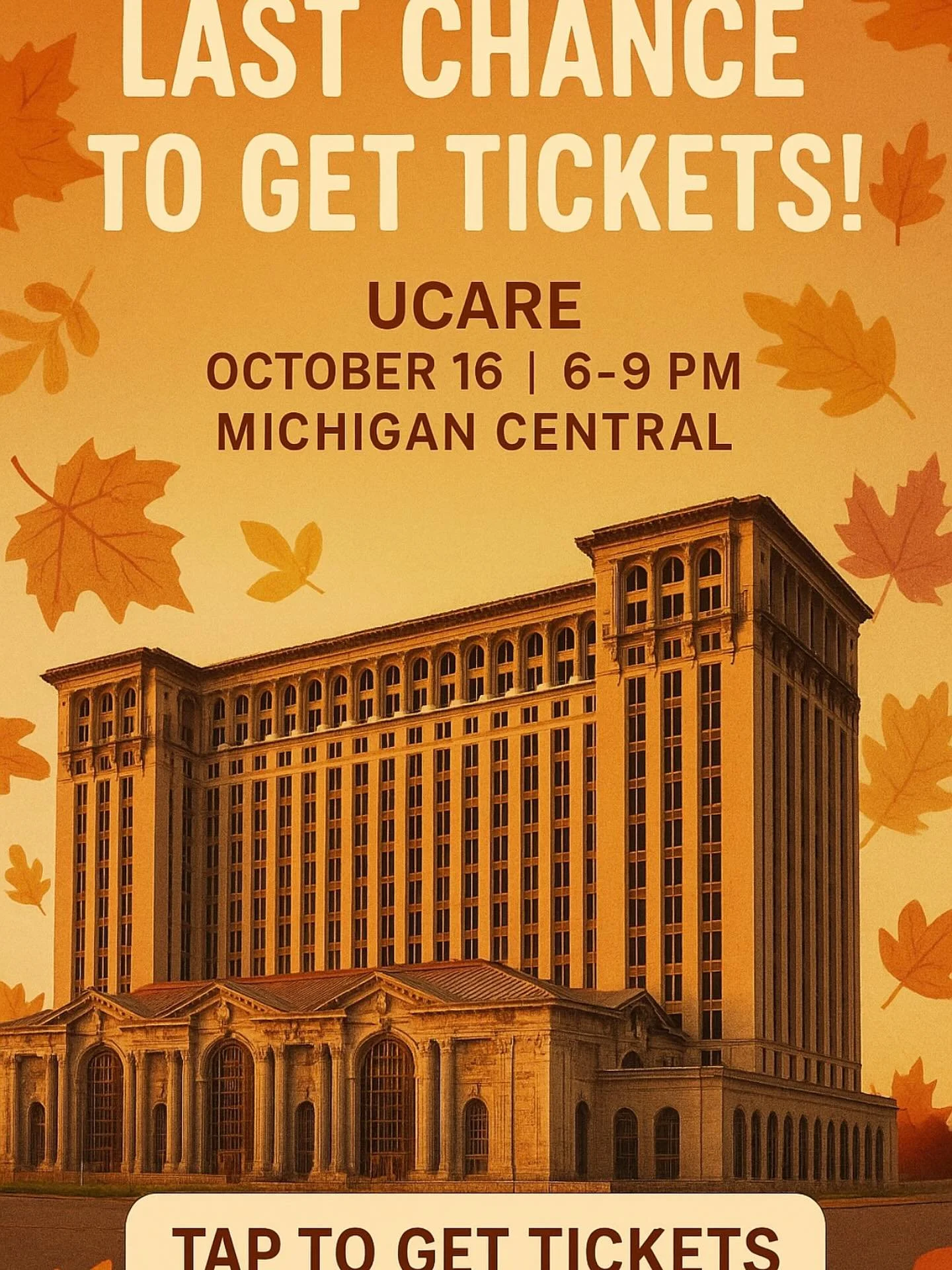 🌻 Help Heal Through Art 🎨💙

This Thursday, October 16 at Michigan Central Station, we gather not just for a beautiful evening of art and community &mdash; but to make a lasting impact.

Every dollar raised at the UCARE: Dream Trains &ndash; Voices