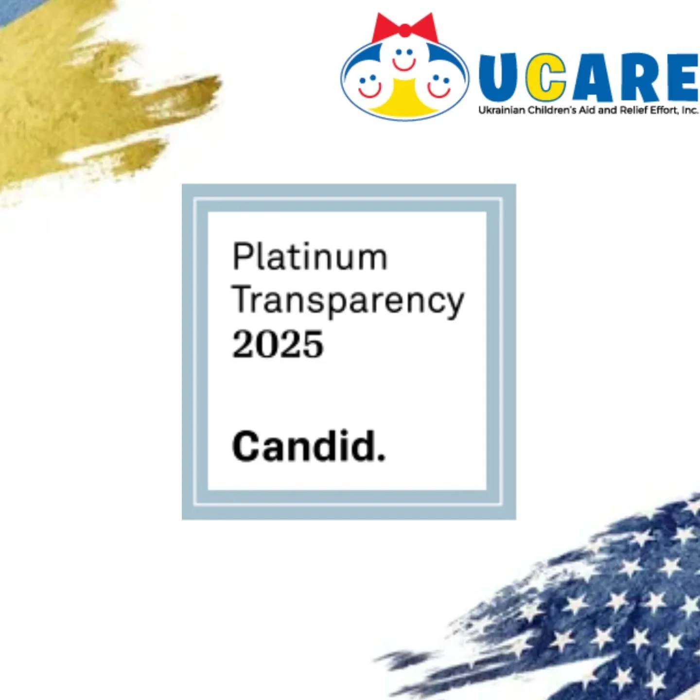 Dear friends, we would like to share some very good news with you about our organization. This month, UCARE received the Platinum Seal award from the Guidestar platform.

The Platinum Seal of Transparency from Candid is the highest level of recogniti