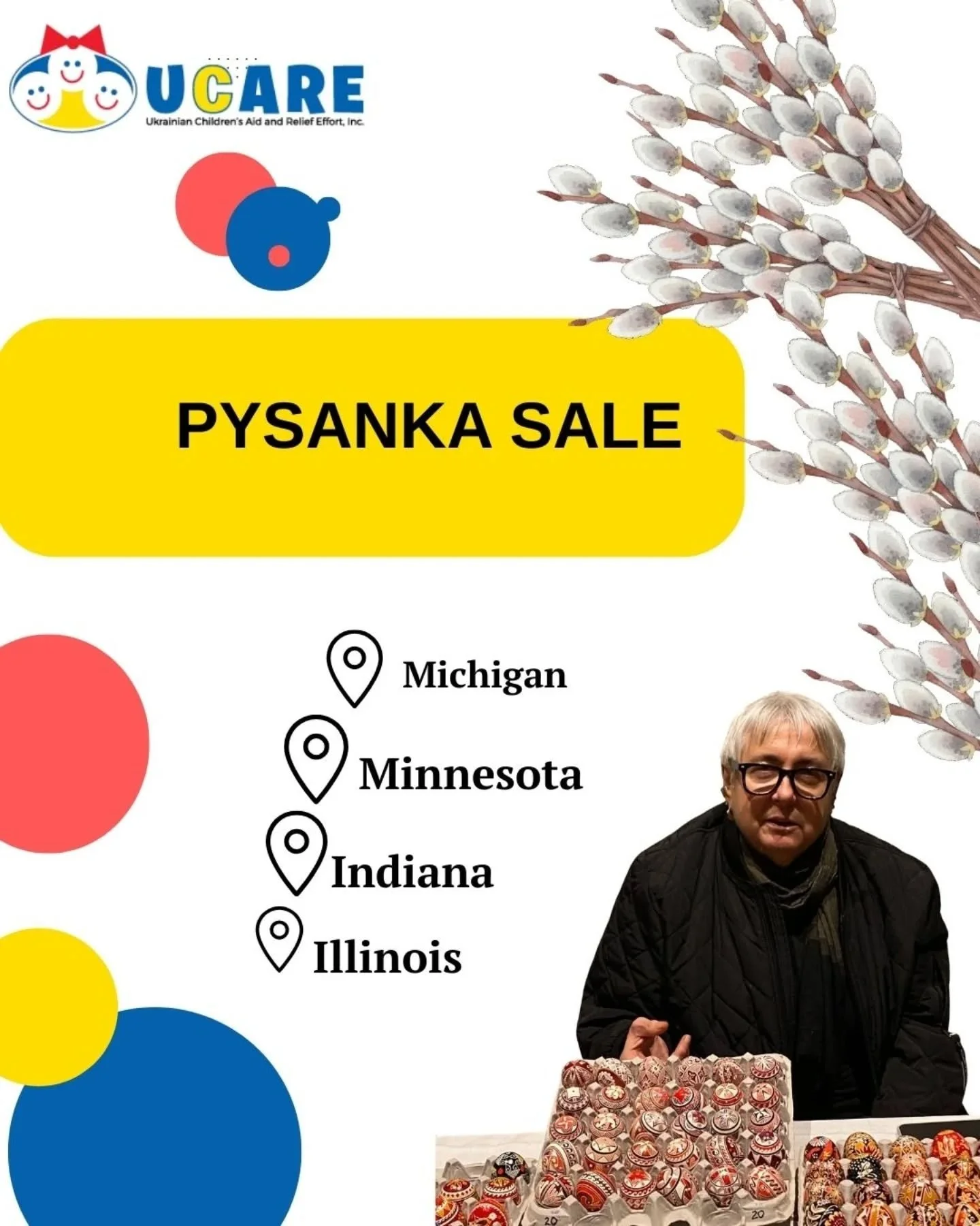 Every year, UCARE (Ukrainian Children&rsquo;s Aid and Relief Effort) raises funds for children and youth in Ukraine through the sale of pysanky&mdash;traditional Ukrainian eggs handcrafted by artists in Ukraine.

Our dedicated volunteer, Dr. Luba Pet