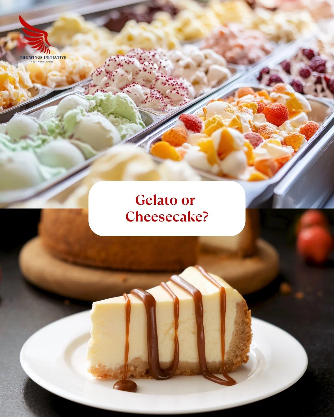 Would you choose creamy, dreamy cheesecake or refreshing, bold gelato? Sometimes the simplest choices are the most delightful, just like the experiences we offer. 

Every new taste, every new place, every new adventure has the power to spark confiden