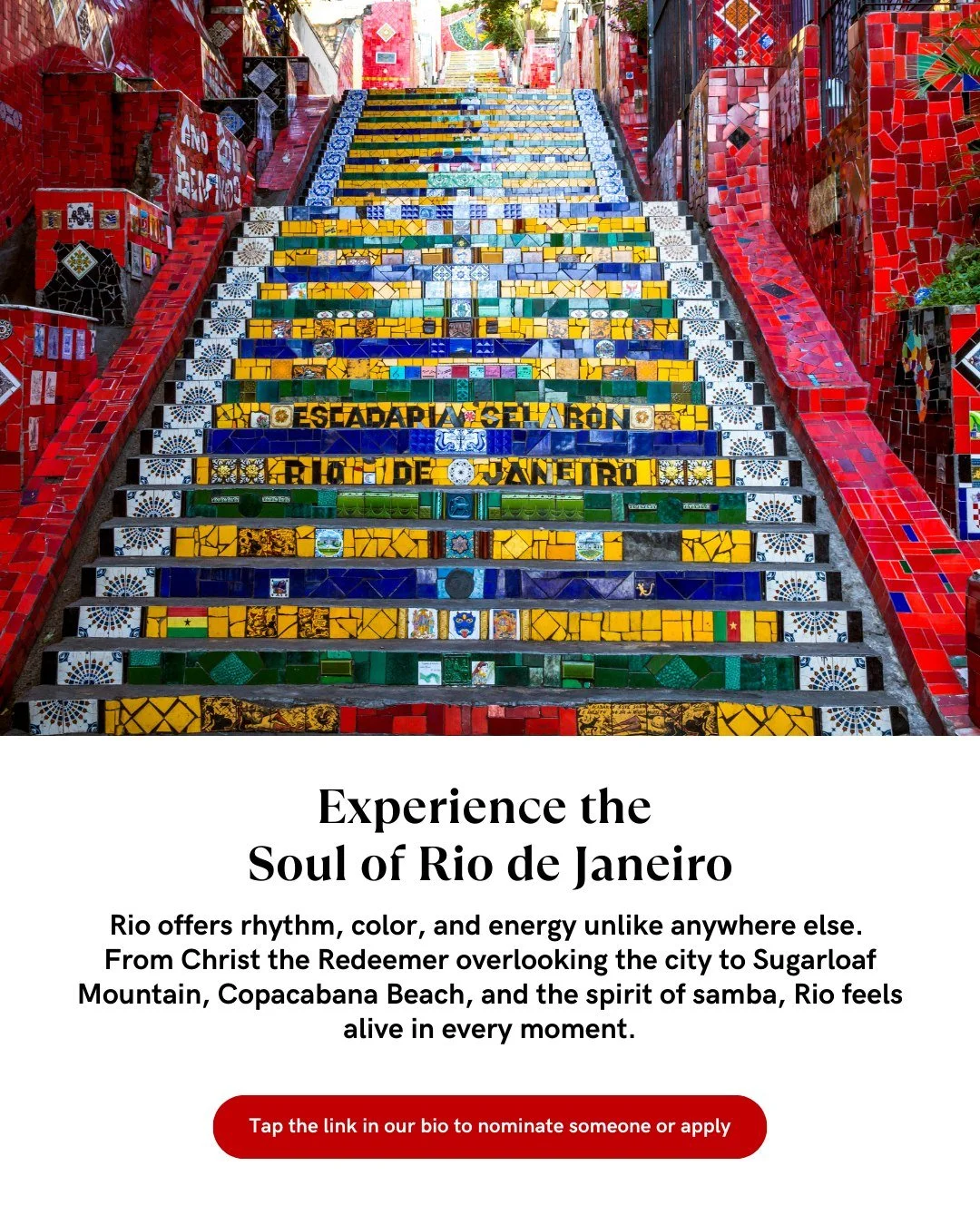 Rio de Janeiro isn&rsquo;t just a city, it&rsquo;s an energy, a rhythm, and a story waiting to be lived. From the breathtaking view atop Sugarloaf Mountain to the vibrant streets of Copacabana and the spirit of samba that fills the air, every moment 
