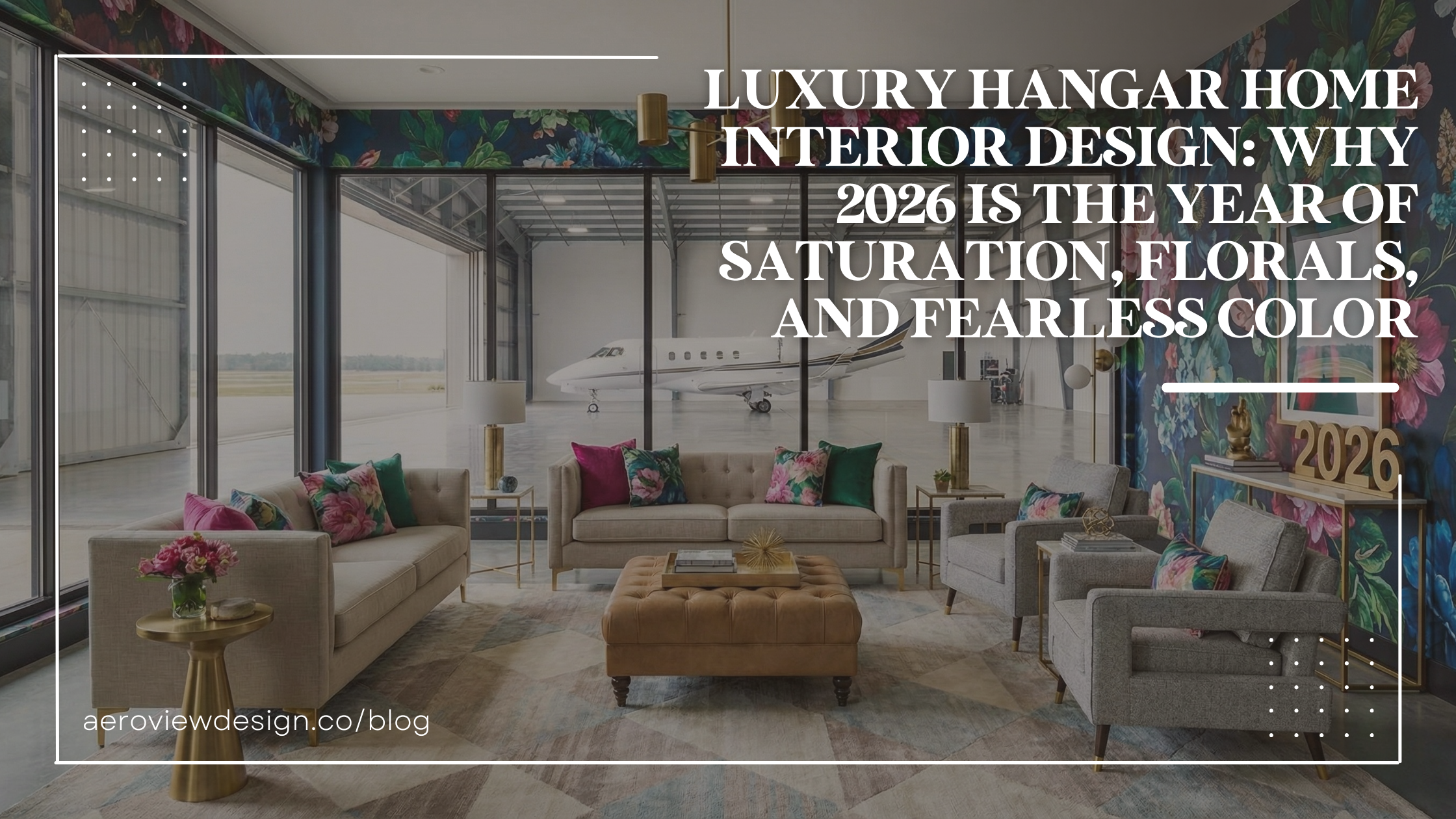 Luxury Hangar Home Interior Design: Why 2026 Is the Year of Saturation, Florals, and Fearless Color