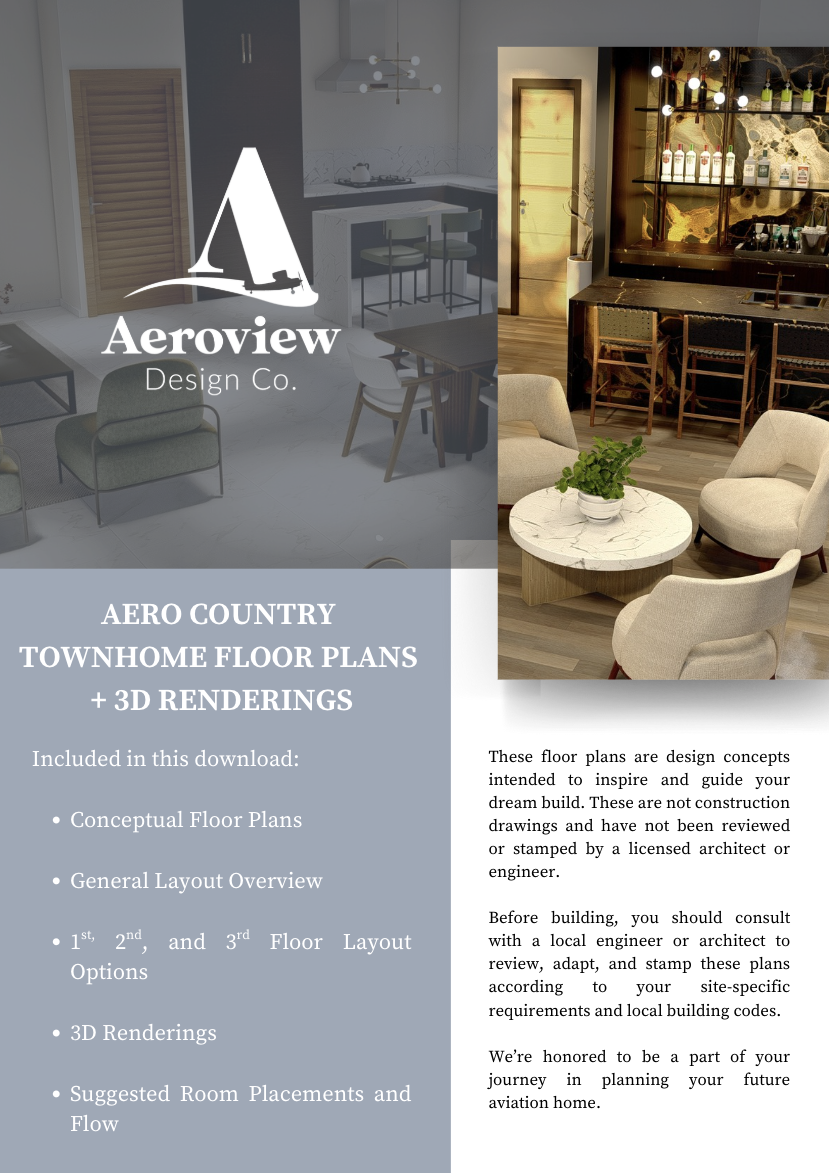 Townhome Floor Plans + 3D Renderings