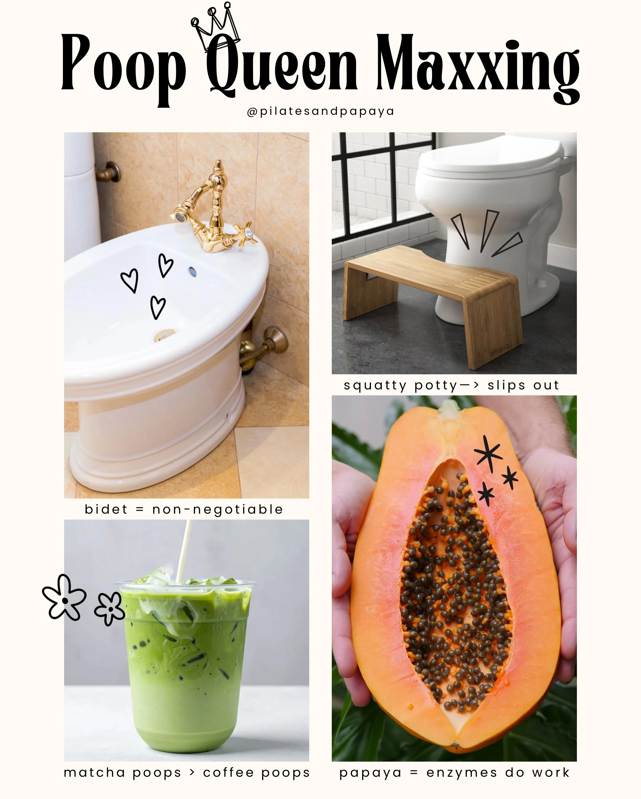And because I haven&rsquo;t shared about poop in 11 days and love a good trend. ☺️

If you&rsquo;re not pooping at least once a day we have a problem and I have solutions.

Swipe for my full poop queen maxxing list. Eight things that actually move th