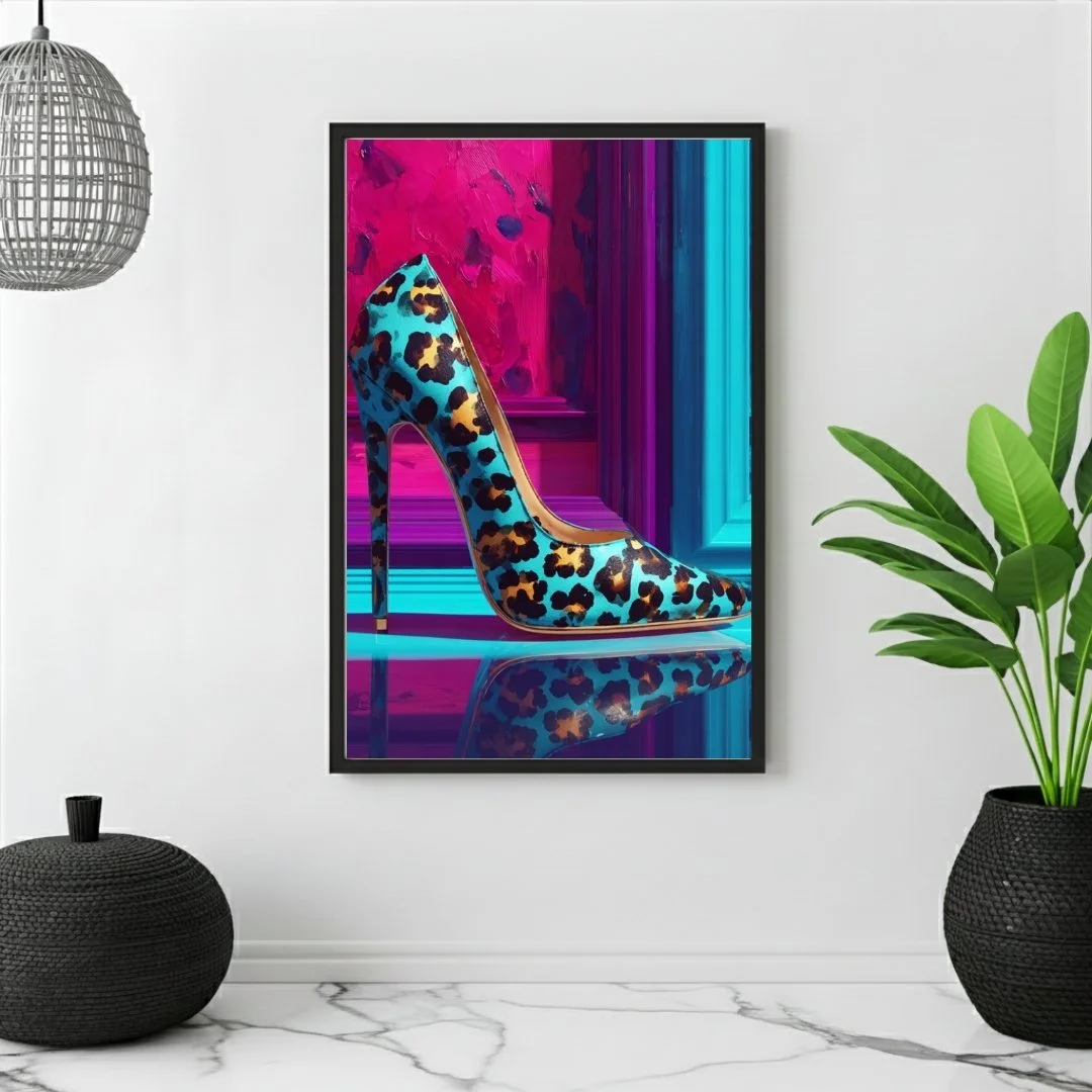 PRINTABLE WALL ART  LEOPARD HEEL