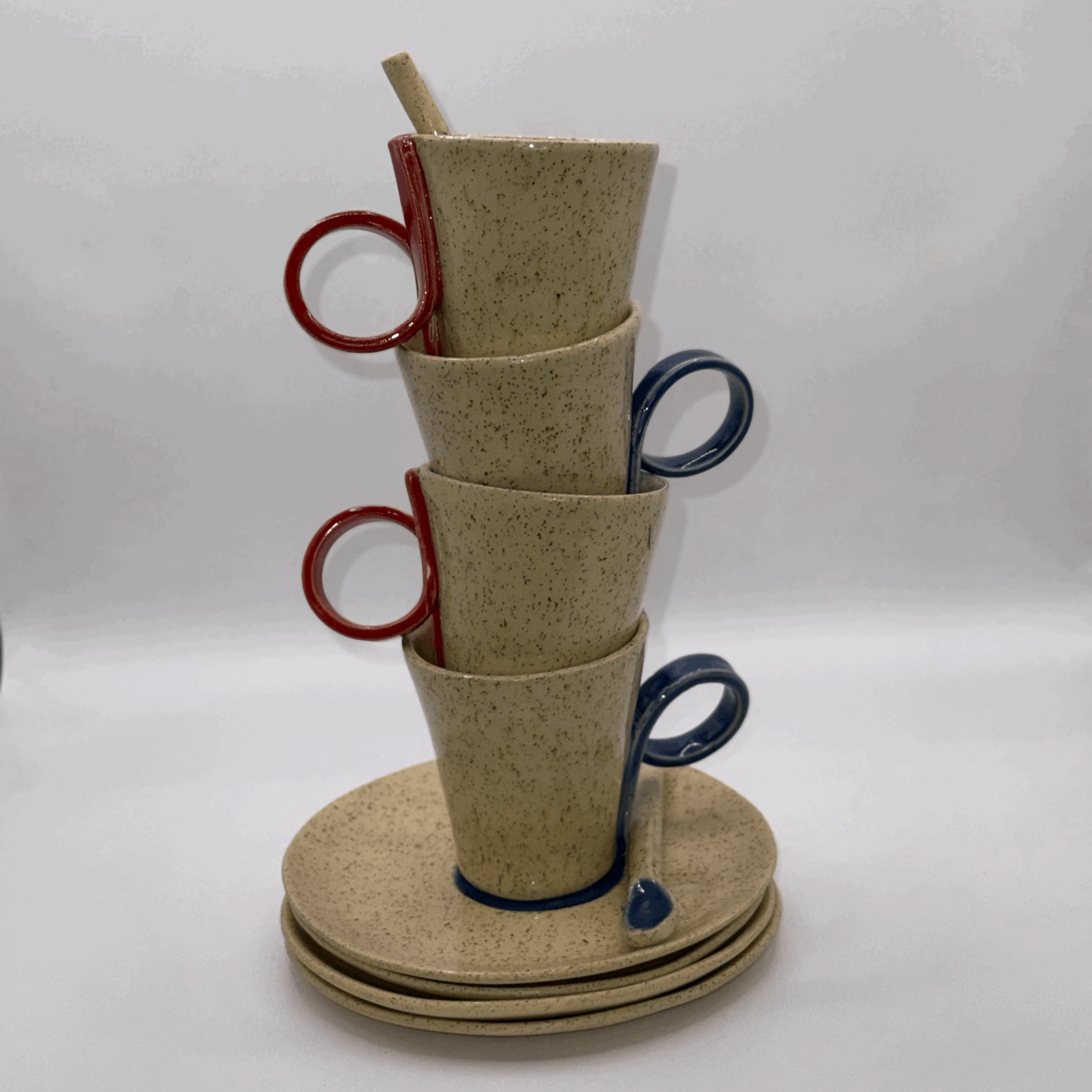 Set Ribbon Coffee Cup