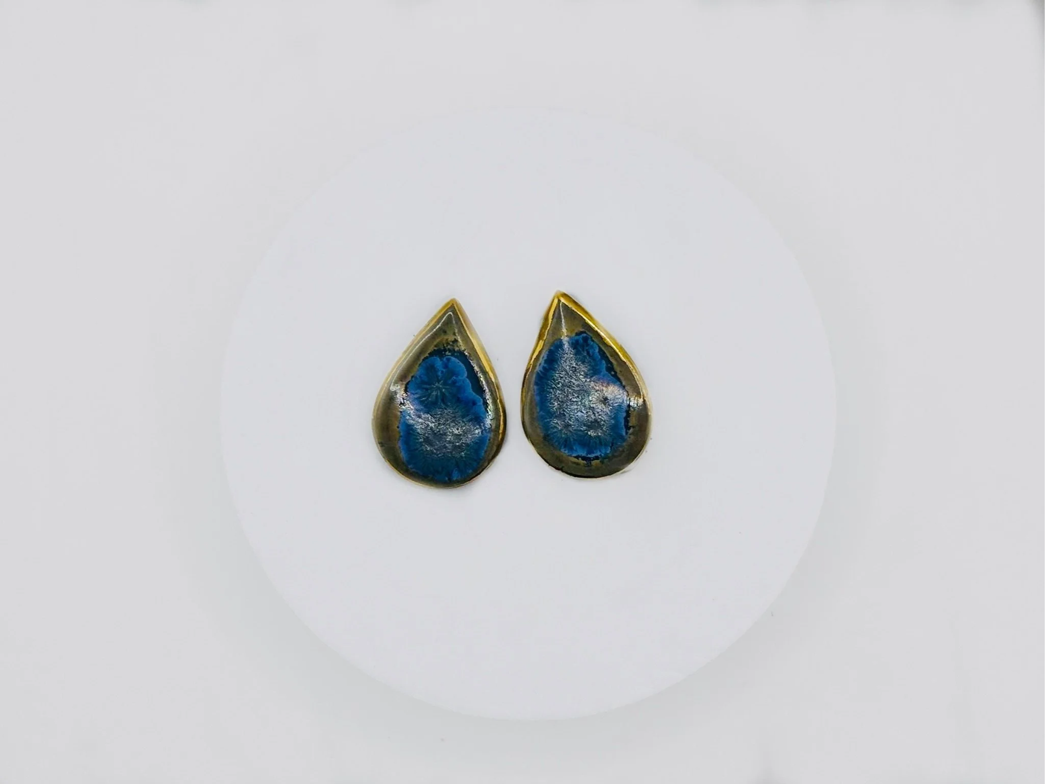 Blue Crystal Drop Earrings