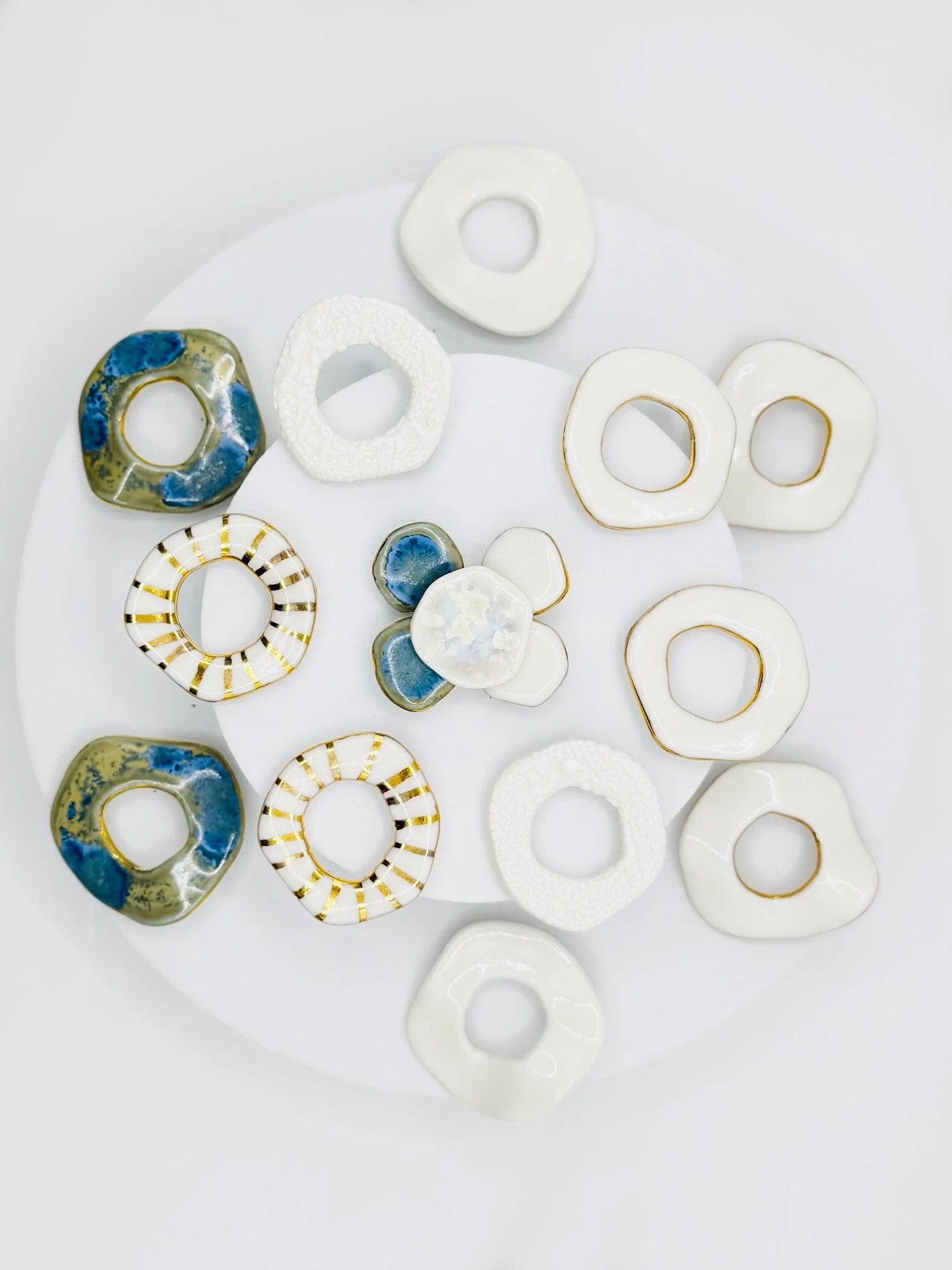 Porcelain Sculpture Earrings — Line