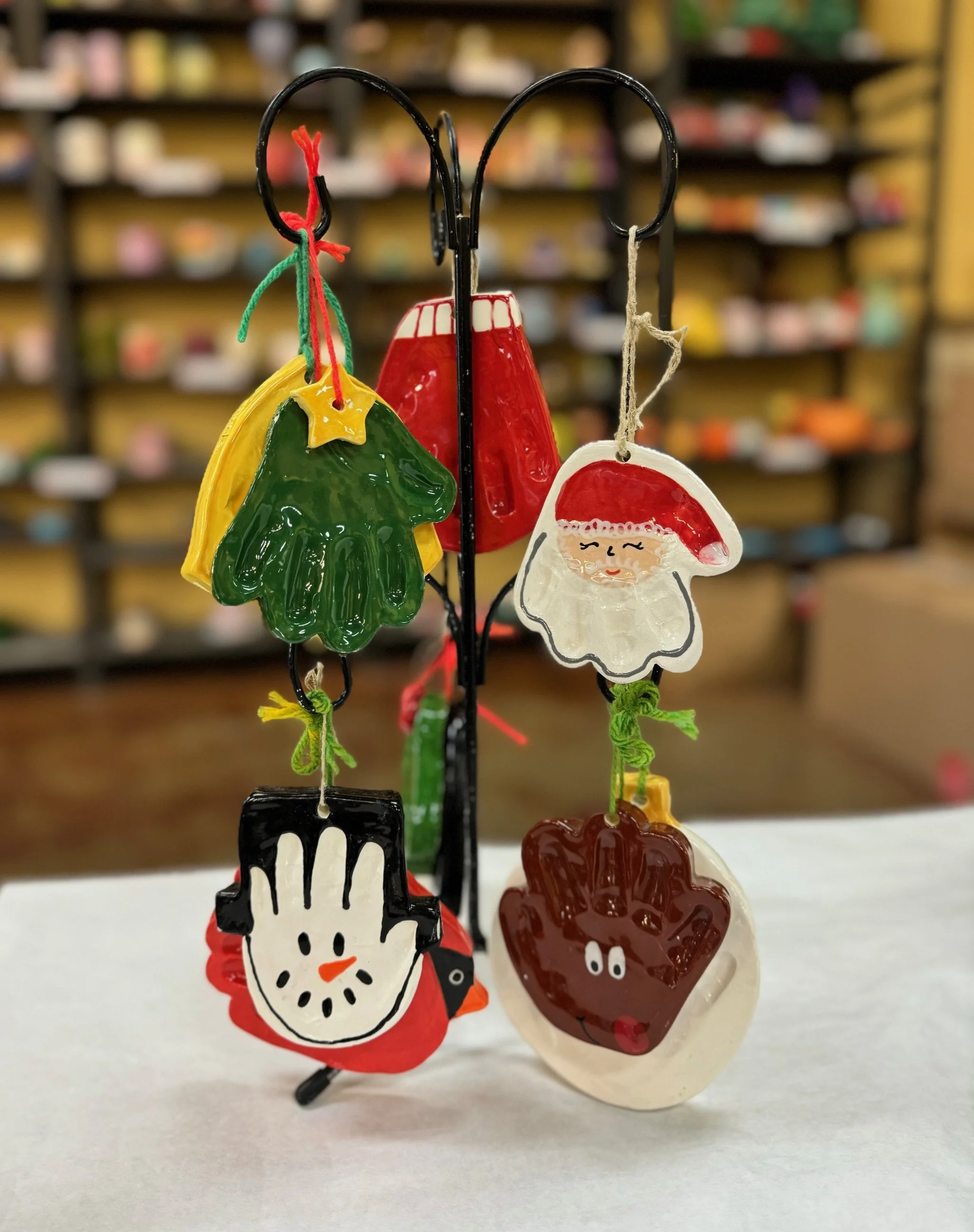 Wet Clay Handprint Ornaments