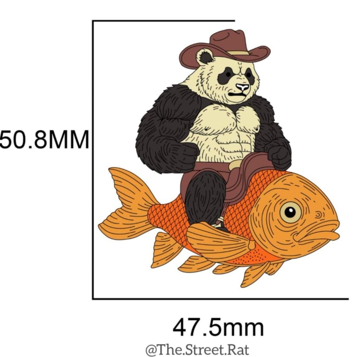 Panda Badfish Pin