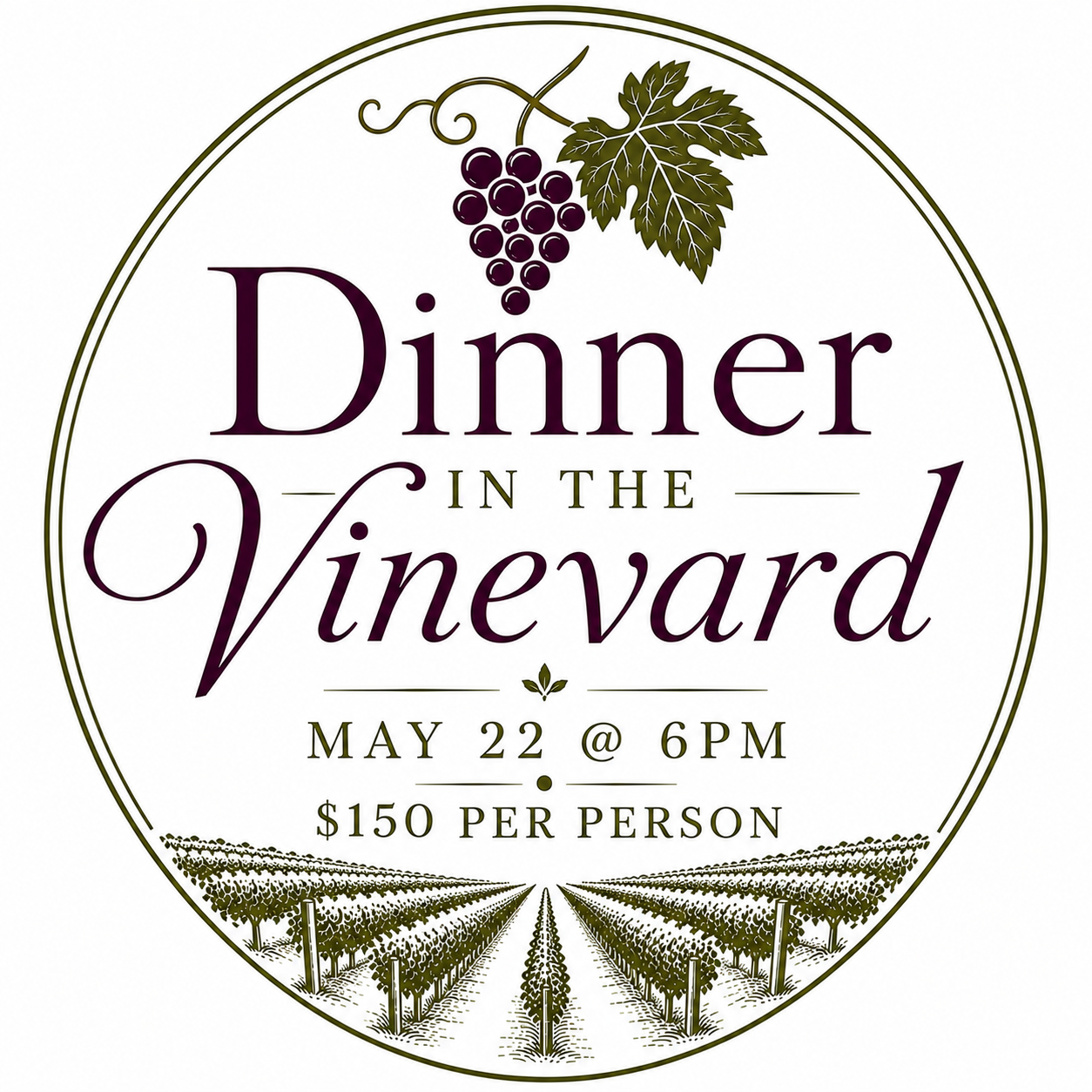 Dinner in the Vineyards