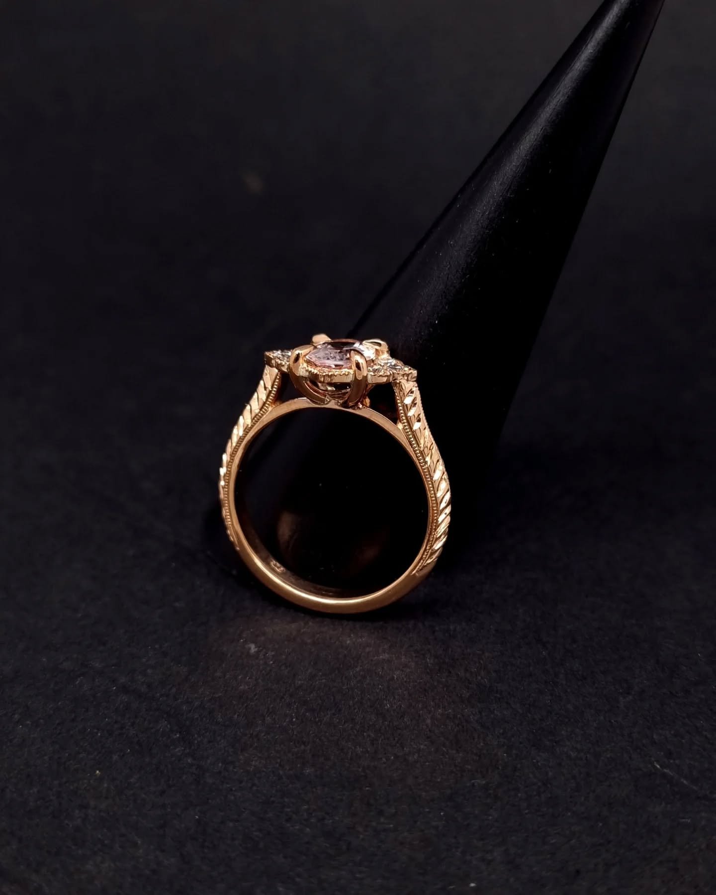 A love letter in rose gold.

To celebrate our anniversary, I created this one-of-a-kind ring for my wife&mdash;crafted in rose gold and set with a blush morganite framed by diamonds. Every detail was chosen with her in mind: vintage-inspired milgrain