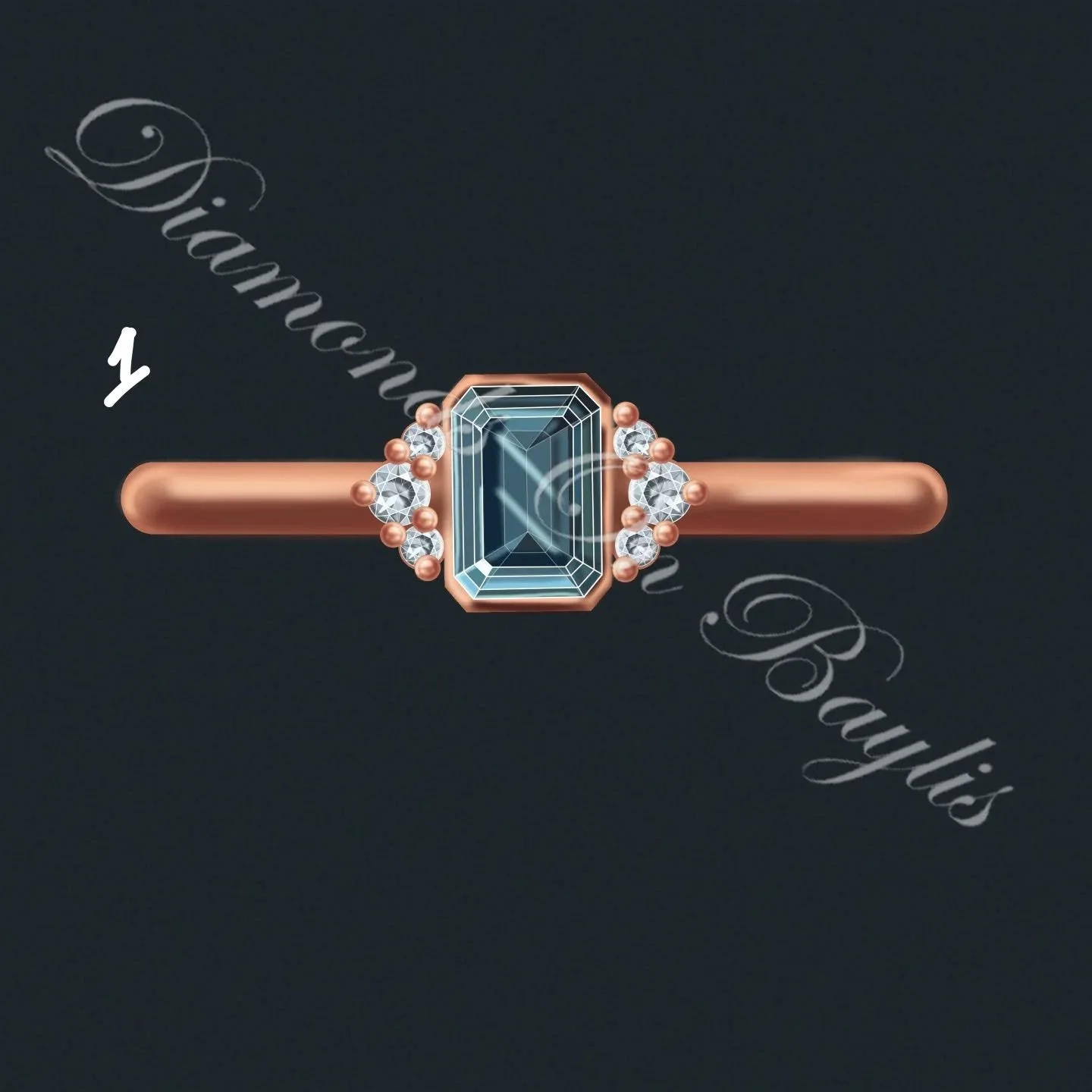 SaturdaySketches | A trio of rose gold romance 💎
These concept rings were designed around a striking emerald-cut centre stone, each with a different flair in rose gold.
💫 Option 1: Clusters of round diamonds for soft sparkle and vintage charm
💫