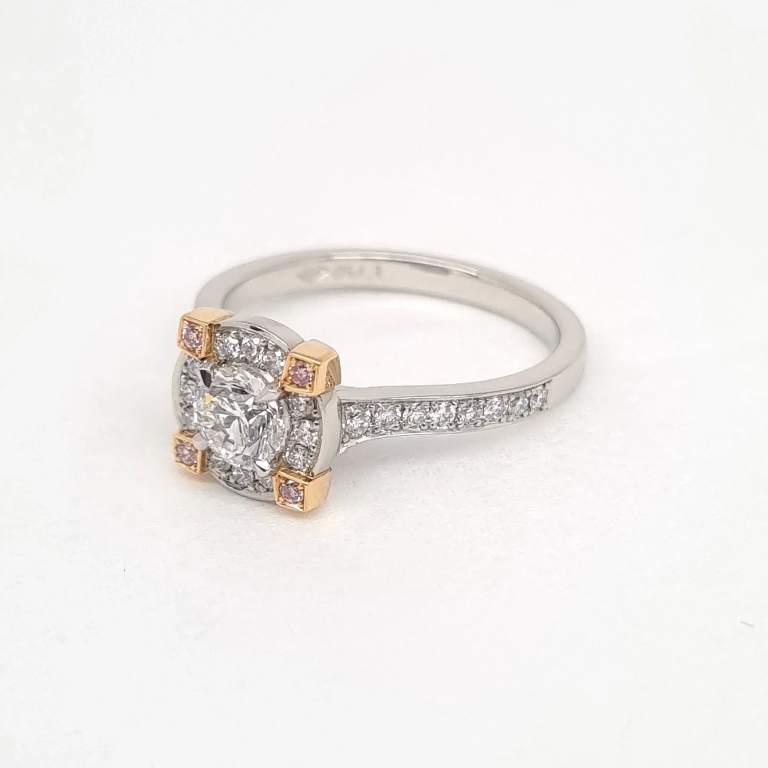 Desert Rose: Platinum & 18K Rose Gold Argyle Diamond Ring