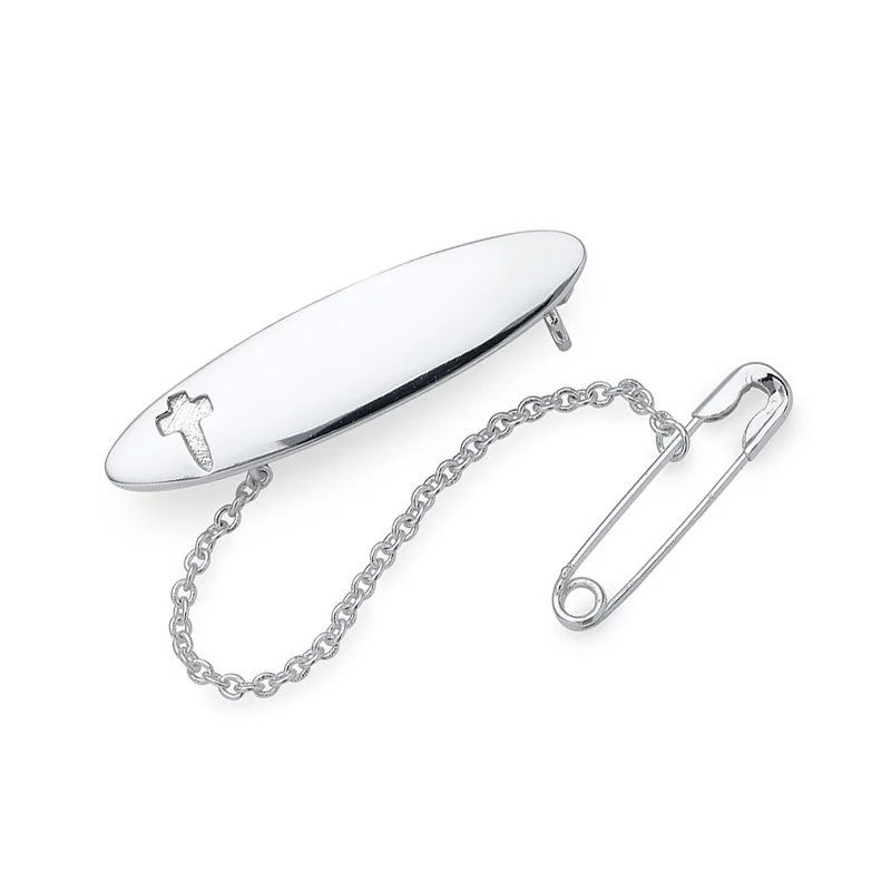 Trinity Cross Oval Brooch Silver