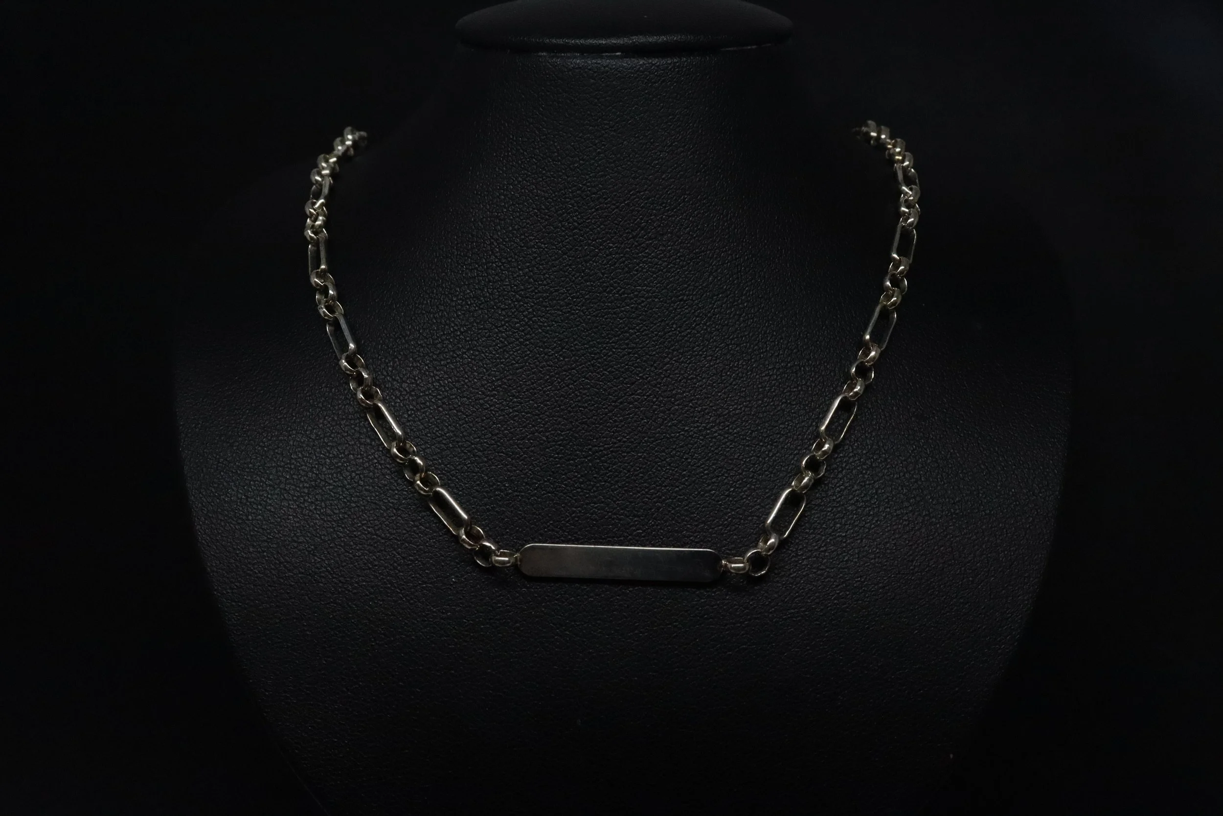 Personal Touch: Sterling Silver Engraving Plate Chain