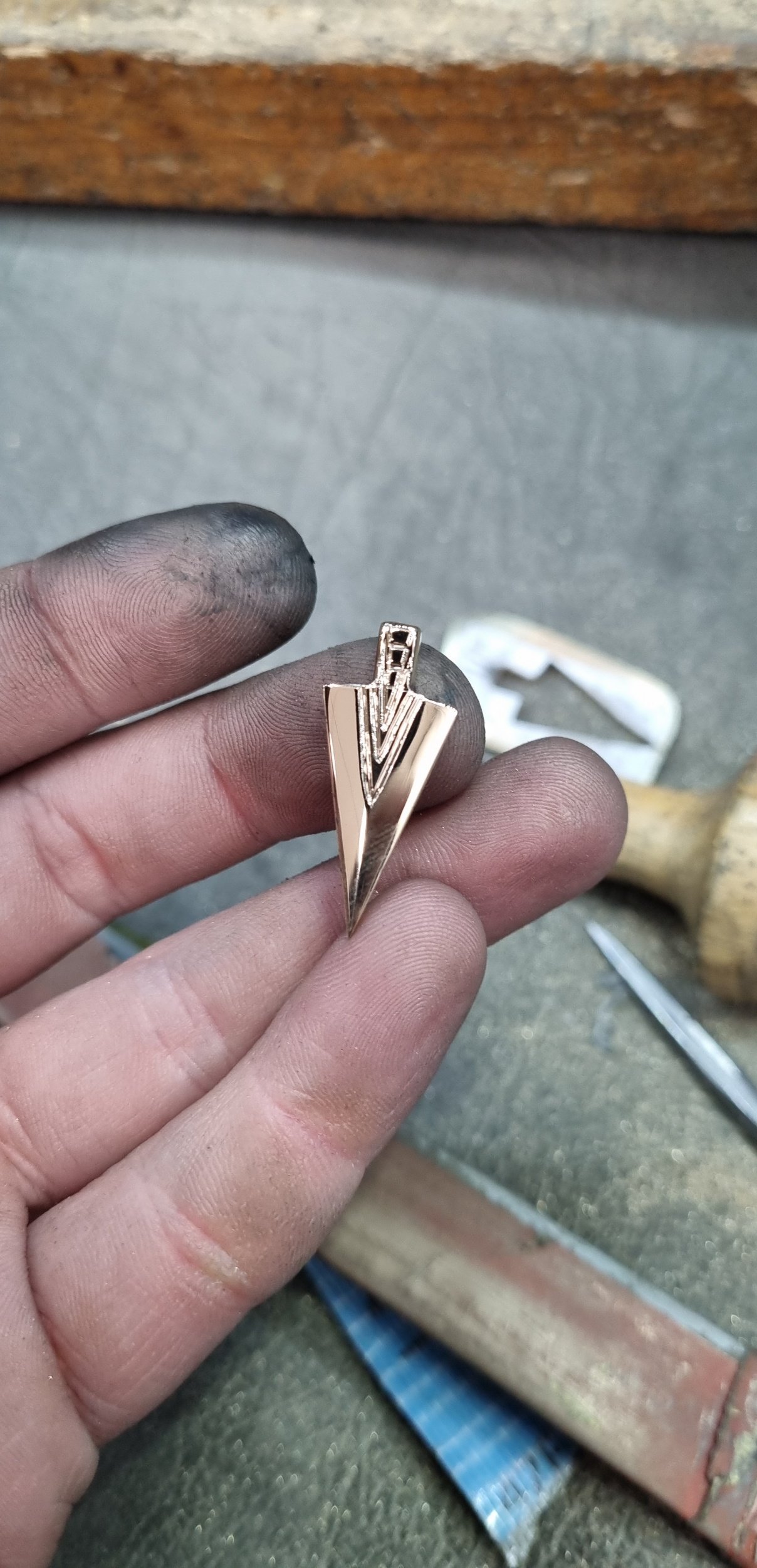 Yellow Gold Arrow Head
