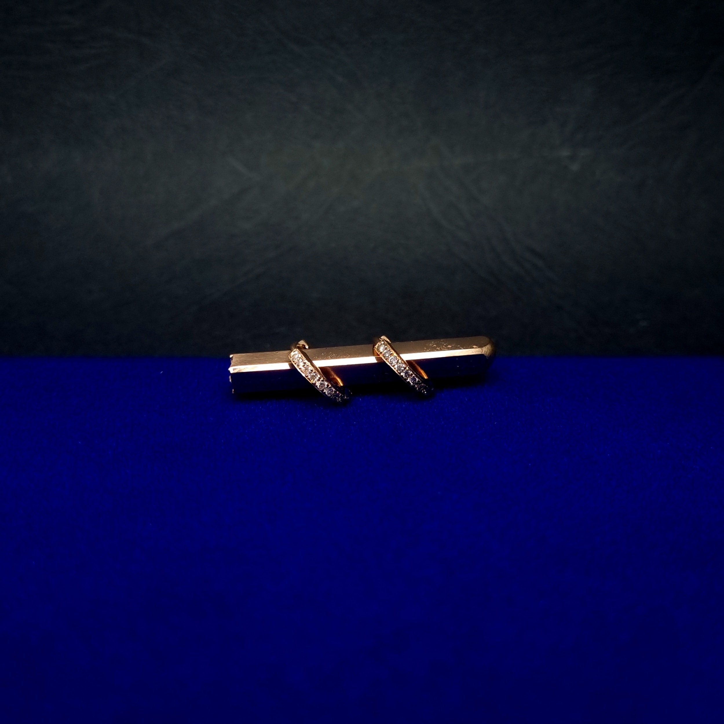 Rose Gold and Diamond, Huggie Earrings