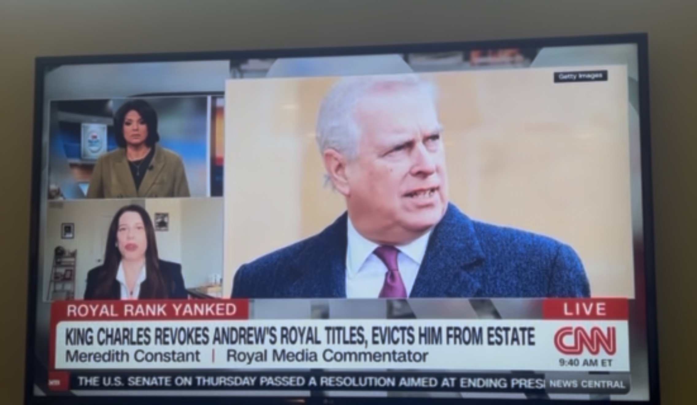 Meredith Constant with Sara Sidner on CNN discussing Prince Andrew and King Charles