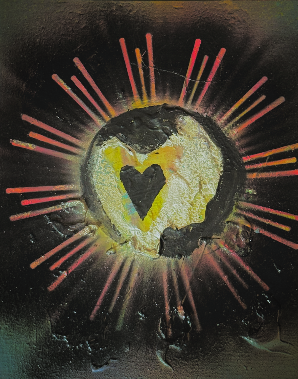 You Saw a Heart in the Moon - Framed Painting (8 x 10)