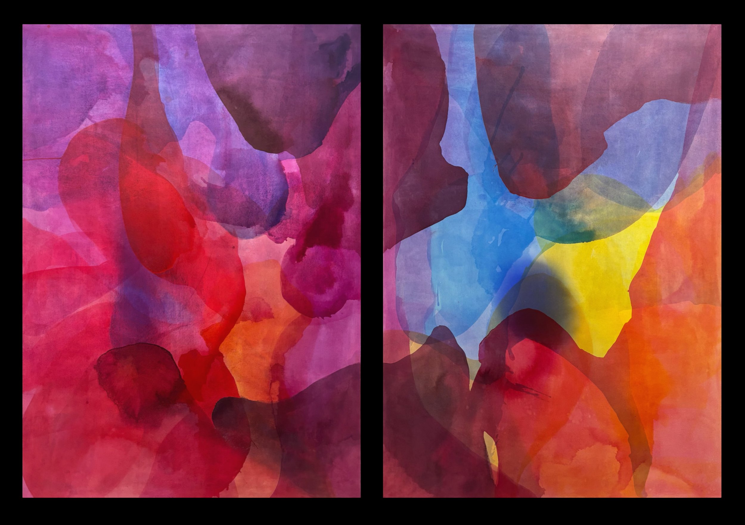 Diptych, Acrylic on canvas,  213.36cm x 304.8cm (84in x 120in),  2025