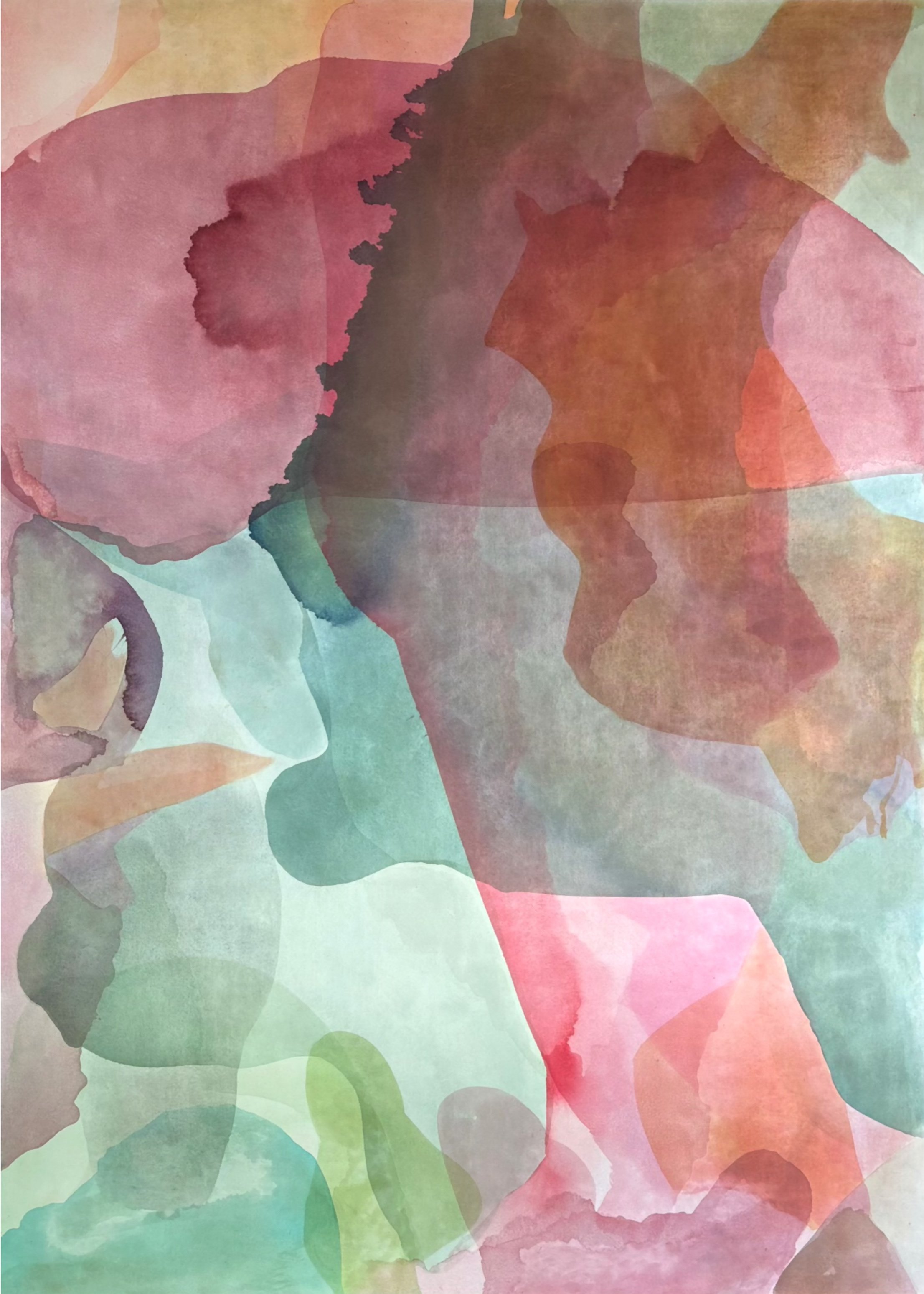 Between Gesture and Occurrence (Object 2), Acrylic on canvas,  213.36cm x 152.4cm (84in x 60in),  2025