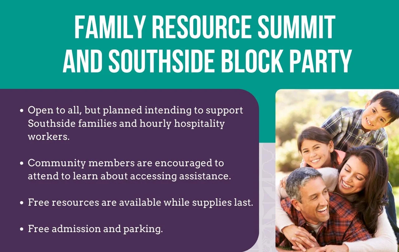 Volante de la Cumbre de Recursos Familiares de la Fundación La Fonda y de la Southside Block Party
